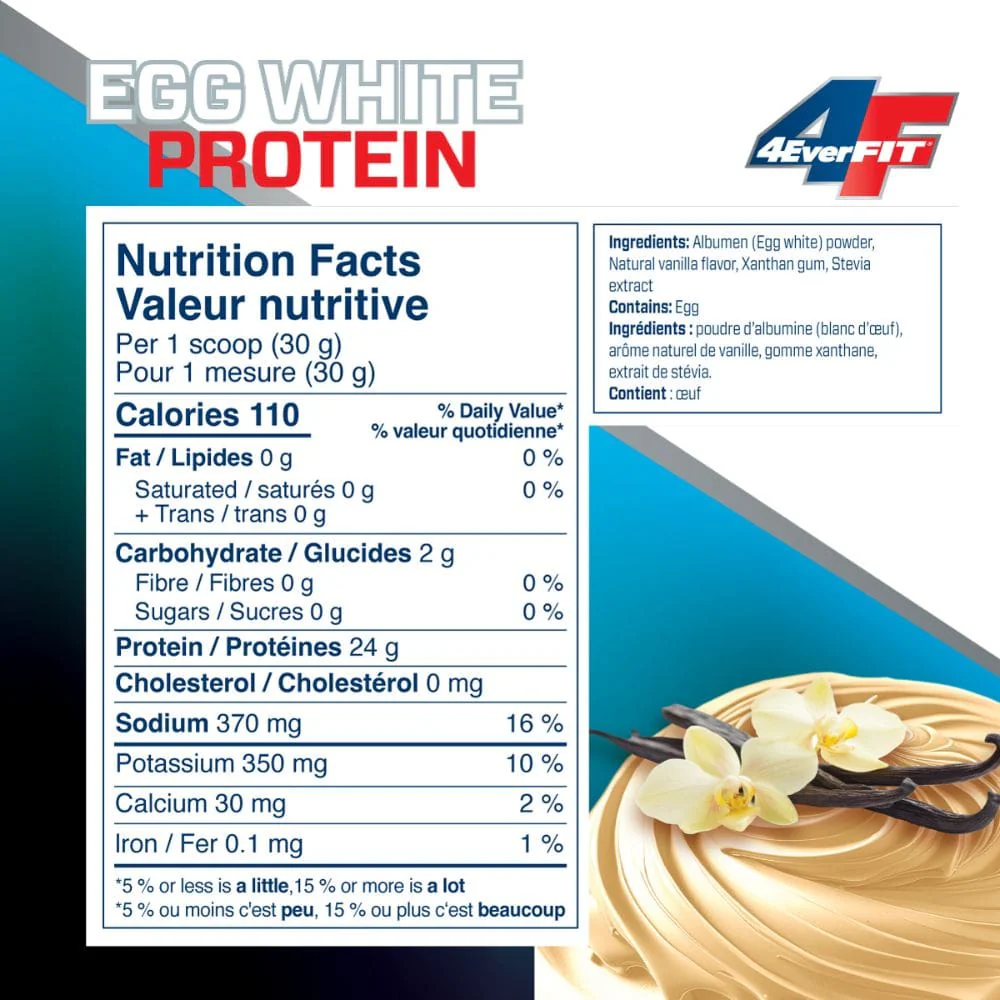 4Ever Fit Egg White Protein Powder, Dairy Free, Lactose Free, No Artificial Flavour, Colour or Sweetener, 454g CLEARANCE 50% Off Final Sale - Image 6