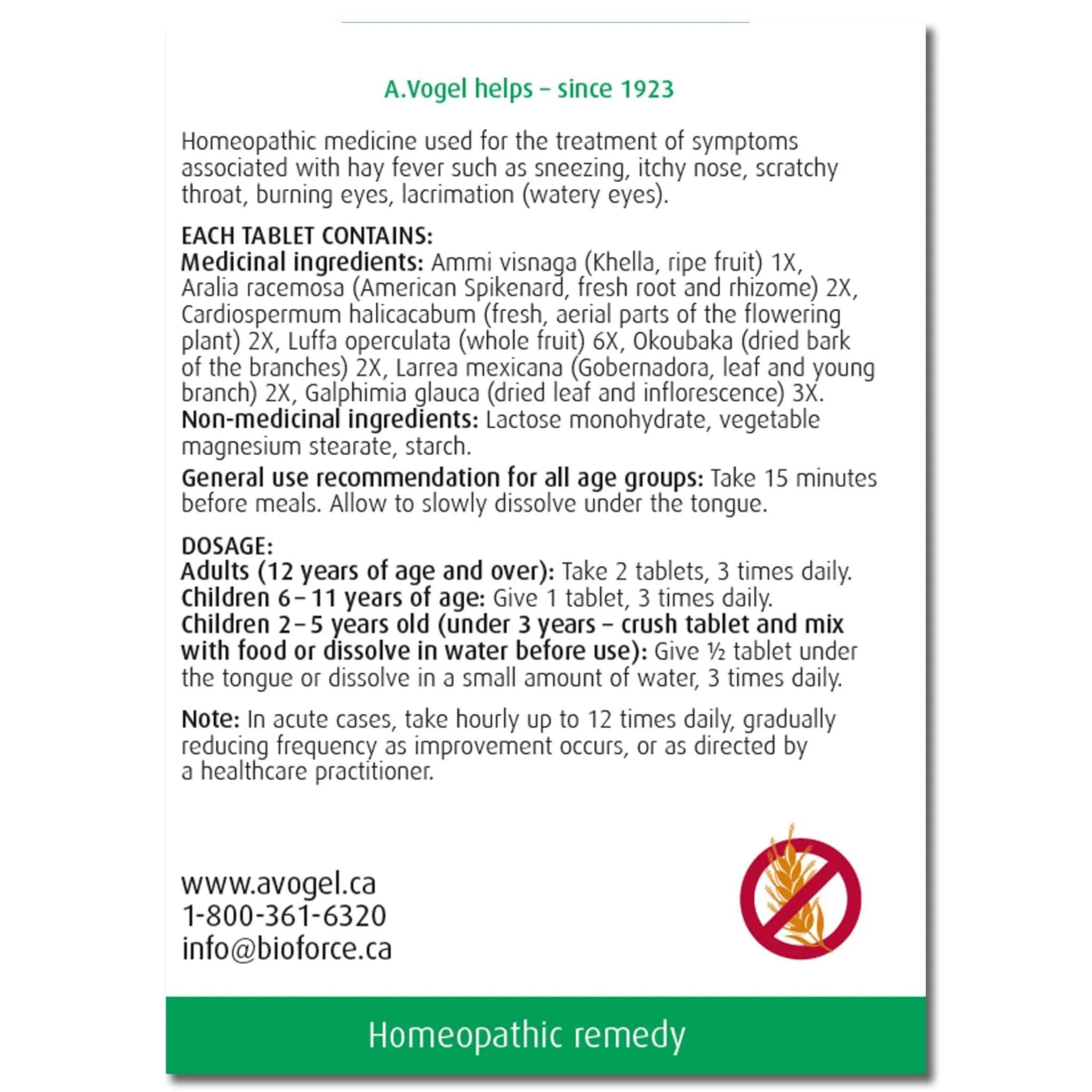 A. Vogel Allergy Relief Tablets Junior, 120 Tablets - Image 3