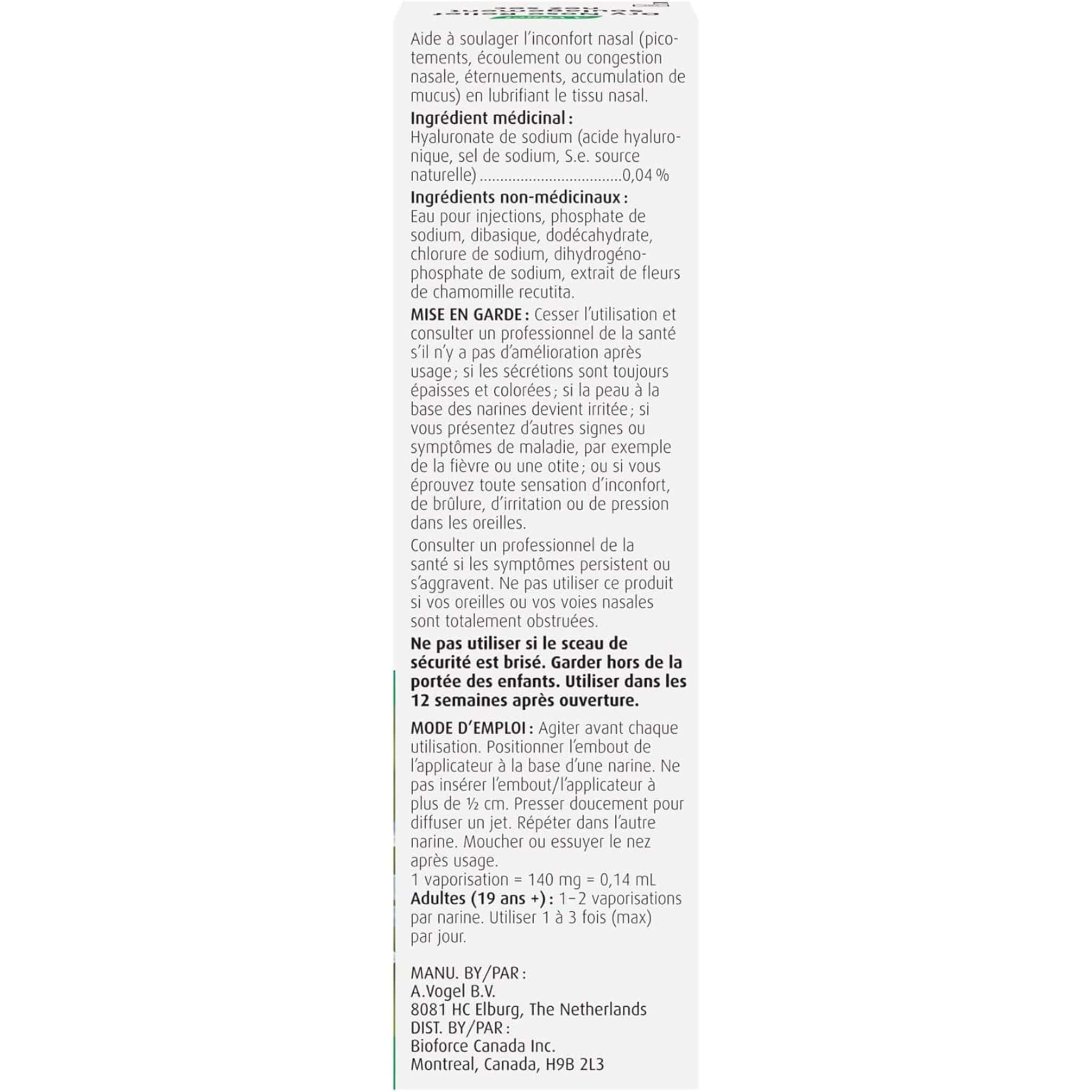 A. Vogel Dry Nose Relief Nasal Spray (Hydrates and soothes), 15ml - Image 4