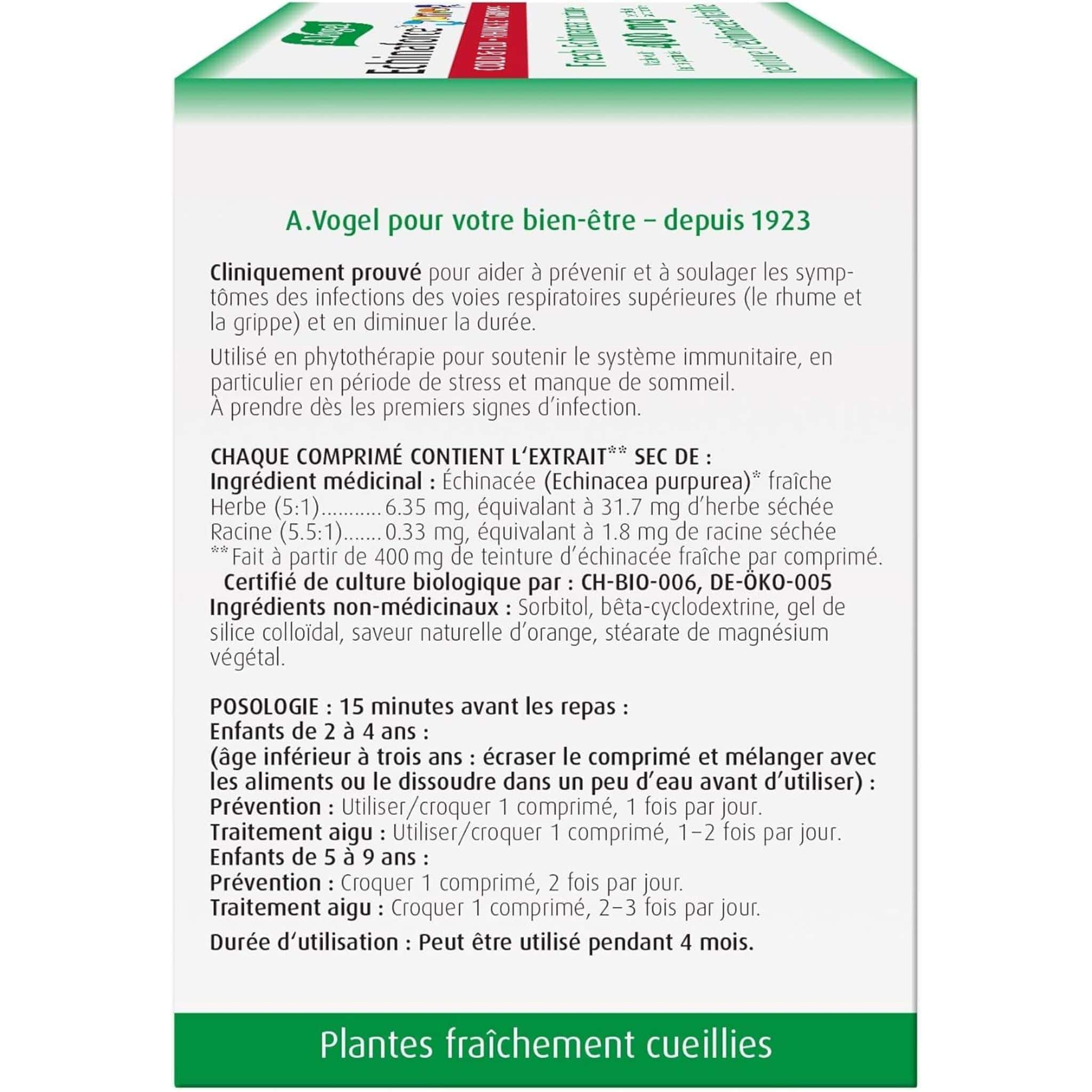 A. Vogel Echinaforce Junior Echinacea, Cold and Flu Prevention and Treatment for Kids, Chewable/Dissolving Tablets - Image 4