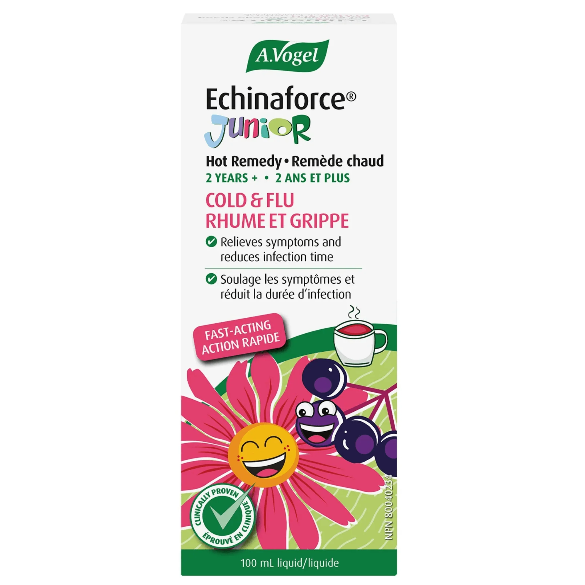 A.Vogel Echinaforce Junior Hot Drink, Cold and Flu Remedy for Kids, 100ml
