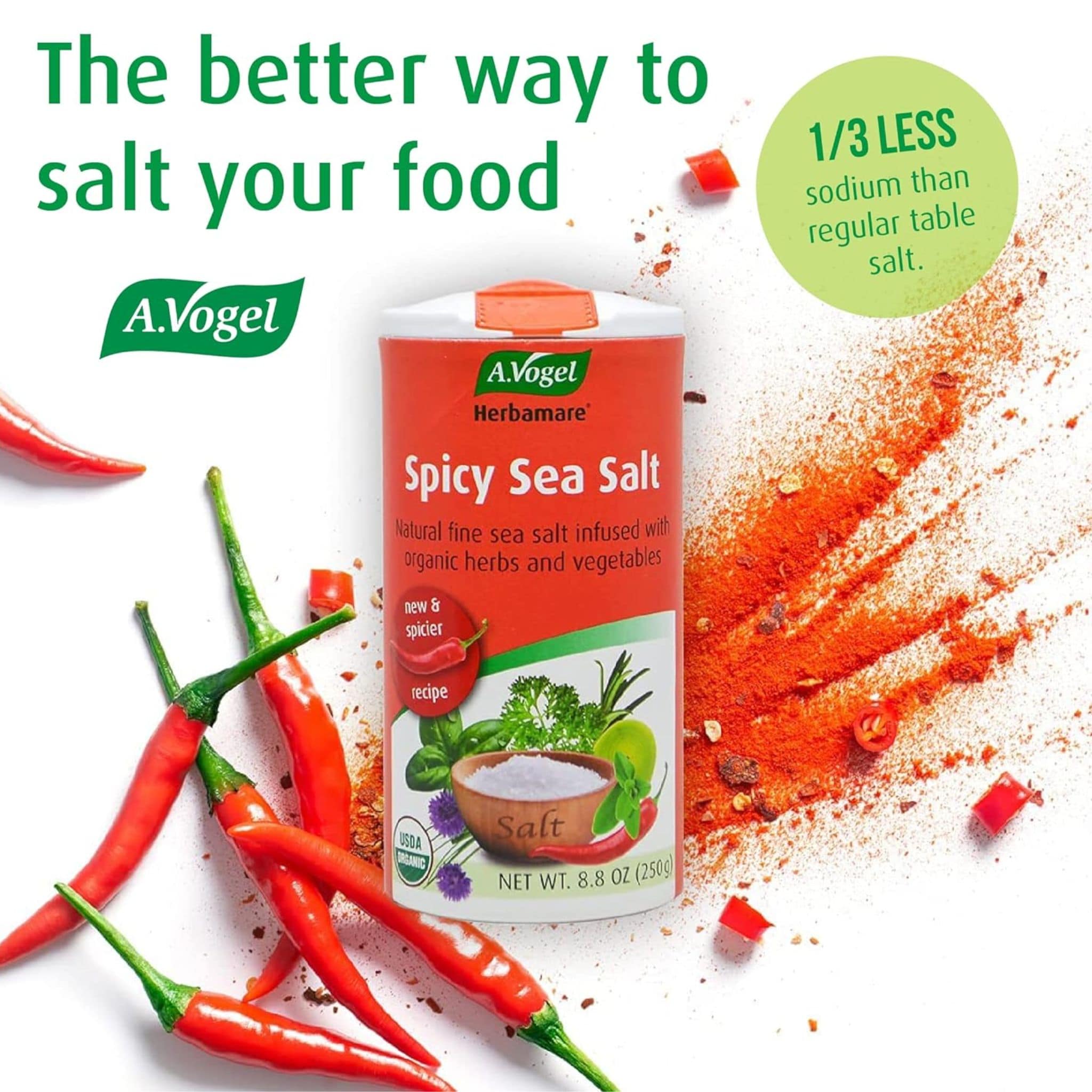 A. Vogel Herbamare Spicy Organic Herbed Sea Salt, 250g - Image 4