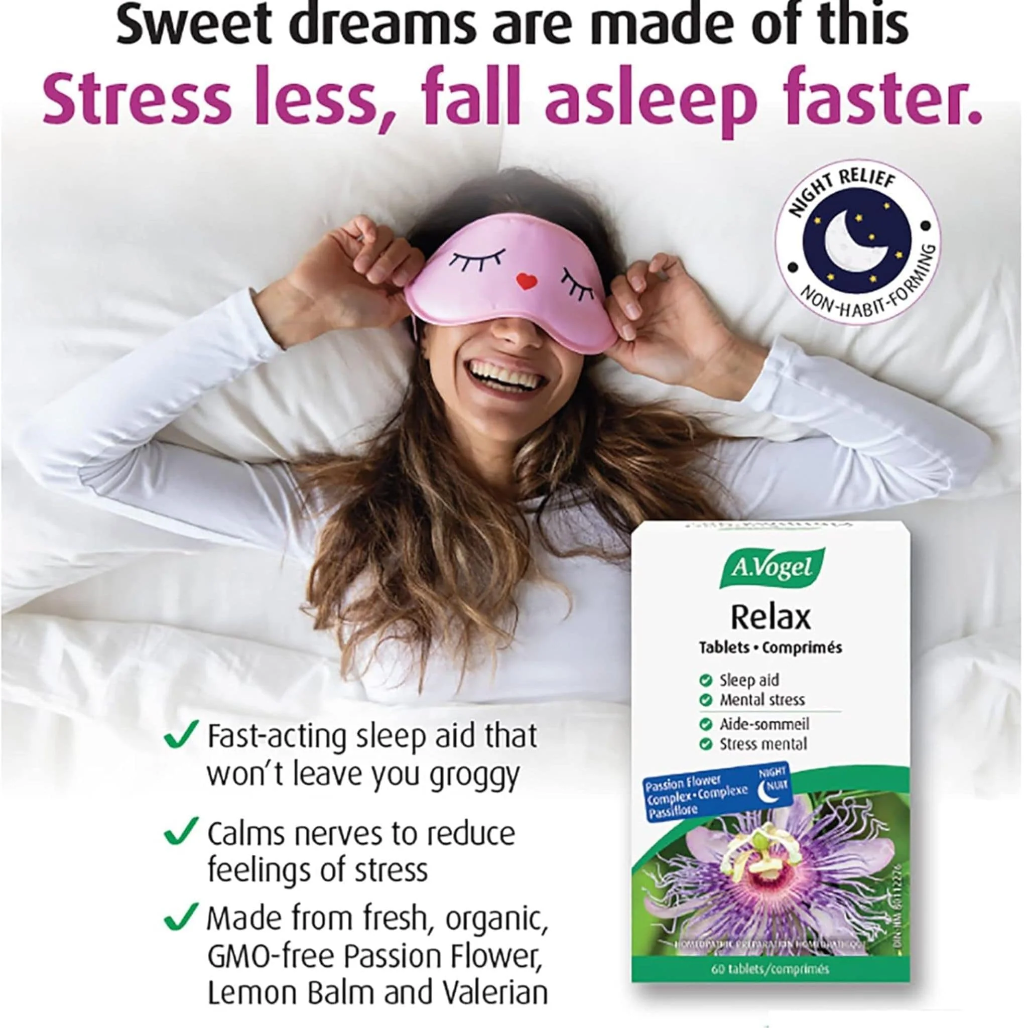 A. Vogel Relax Tablets, Sleep Aid and Mental Stress Relief, 60 Tablets - Image 5
