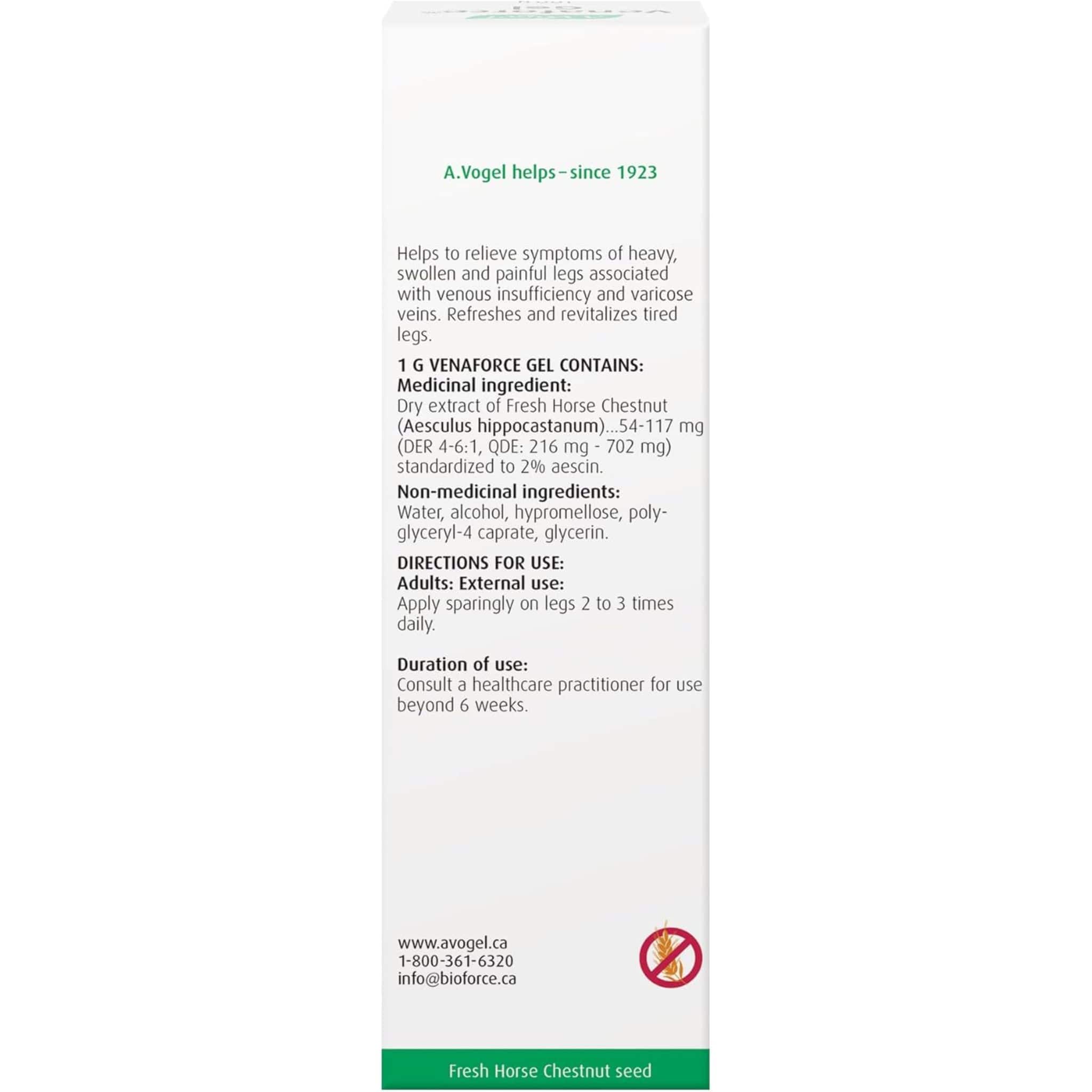 A. Vogel Venaforce Gel, Refreshes and revitalizes tired legs, 100g - Image 3