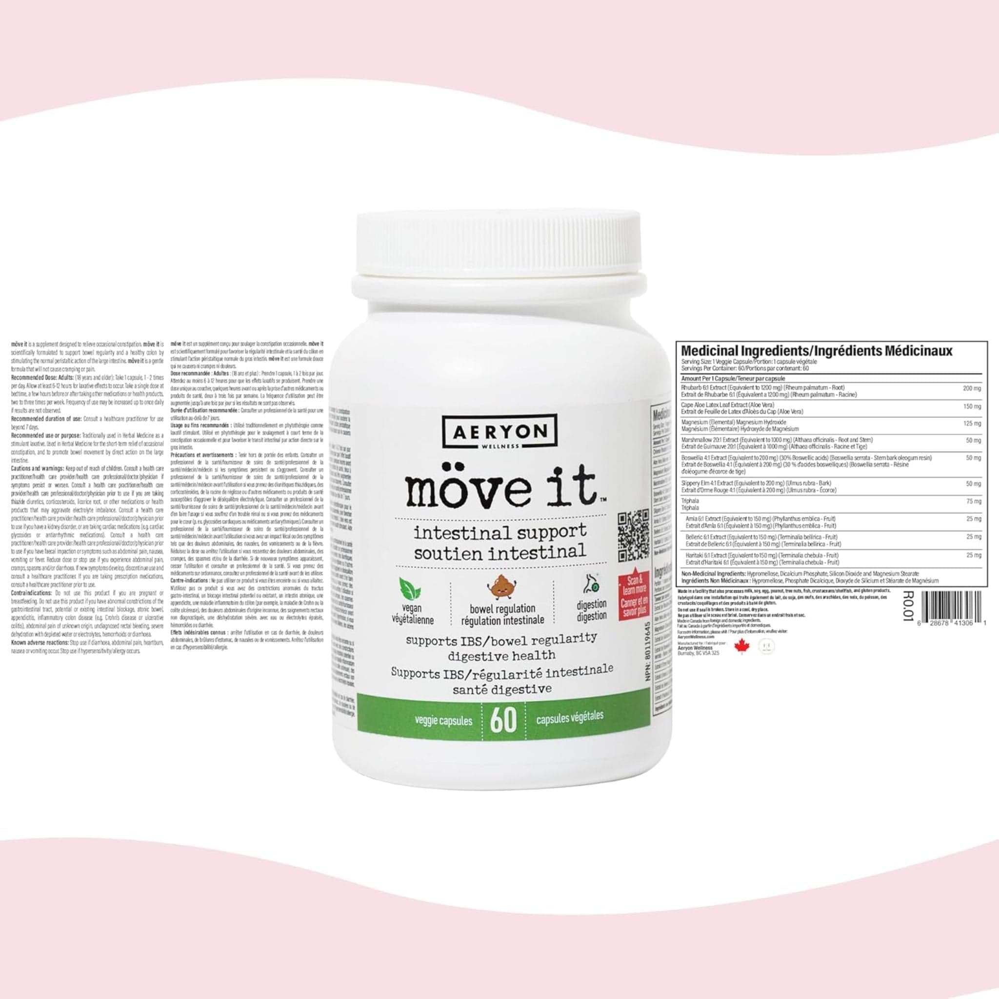 Aeryon Wellness Move It, Supports IBS, 60 Capsules - Image 3