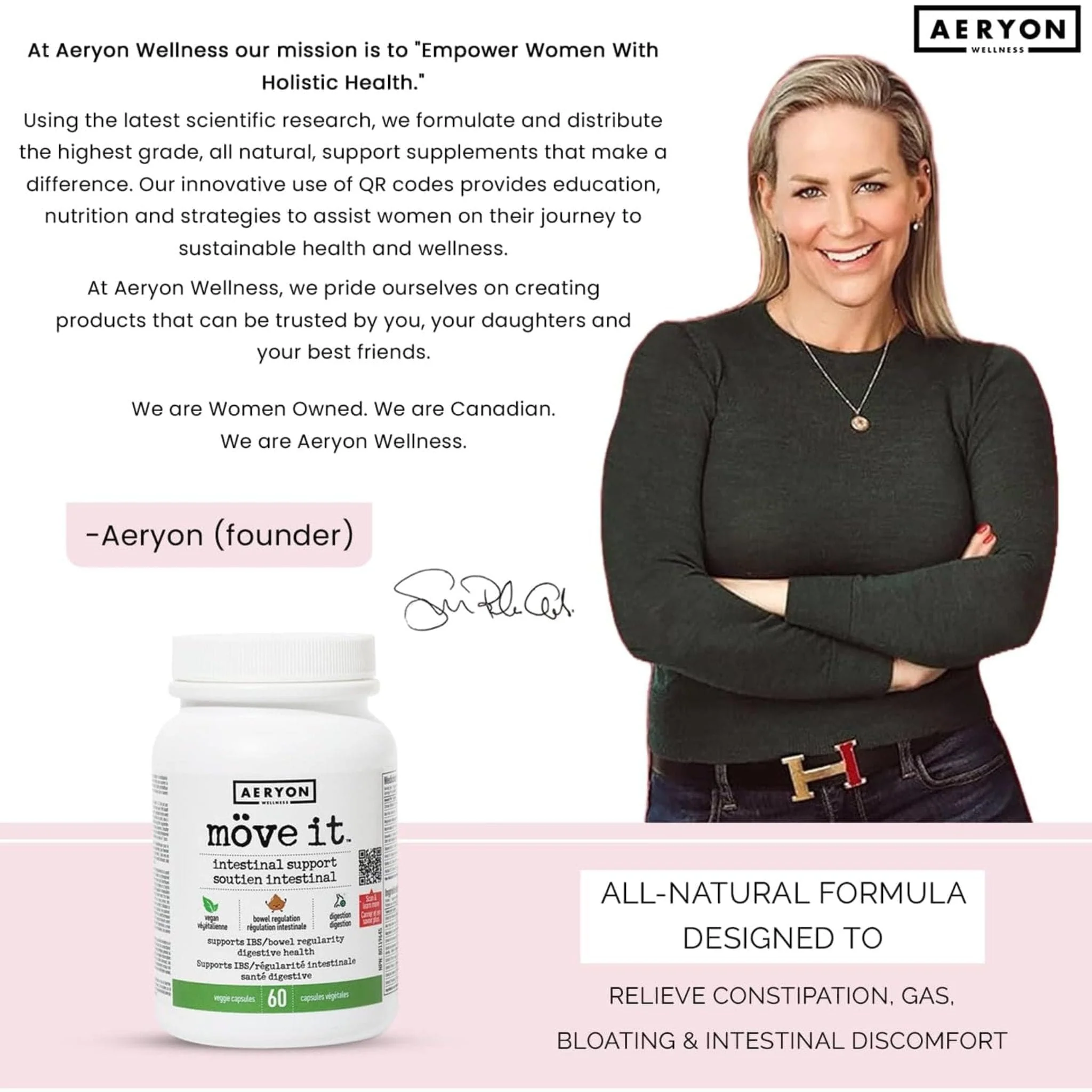 Aeryon Wellness Move It, Supports IBS, 60 Capsules - Image 5