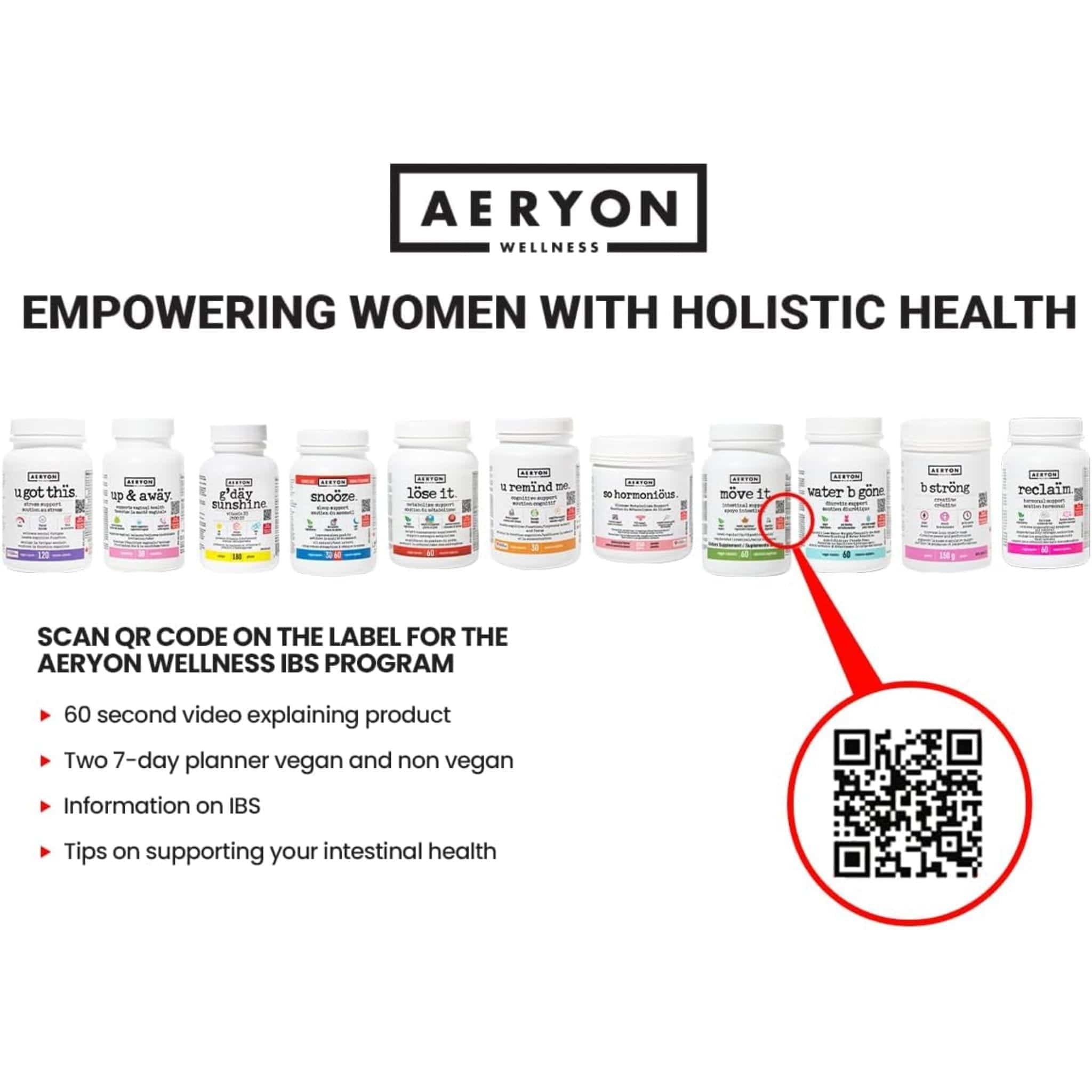 Aeryon Wellness Move It, Supports IBS, 60 Capsules - Image 6