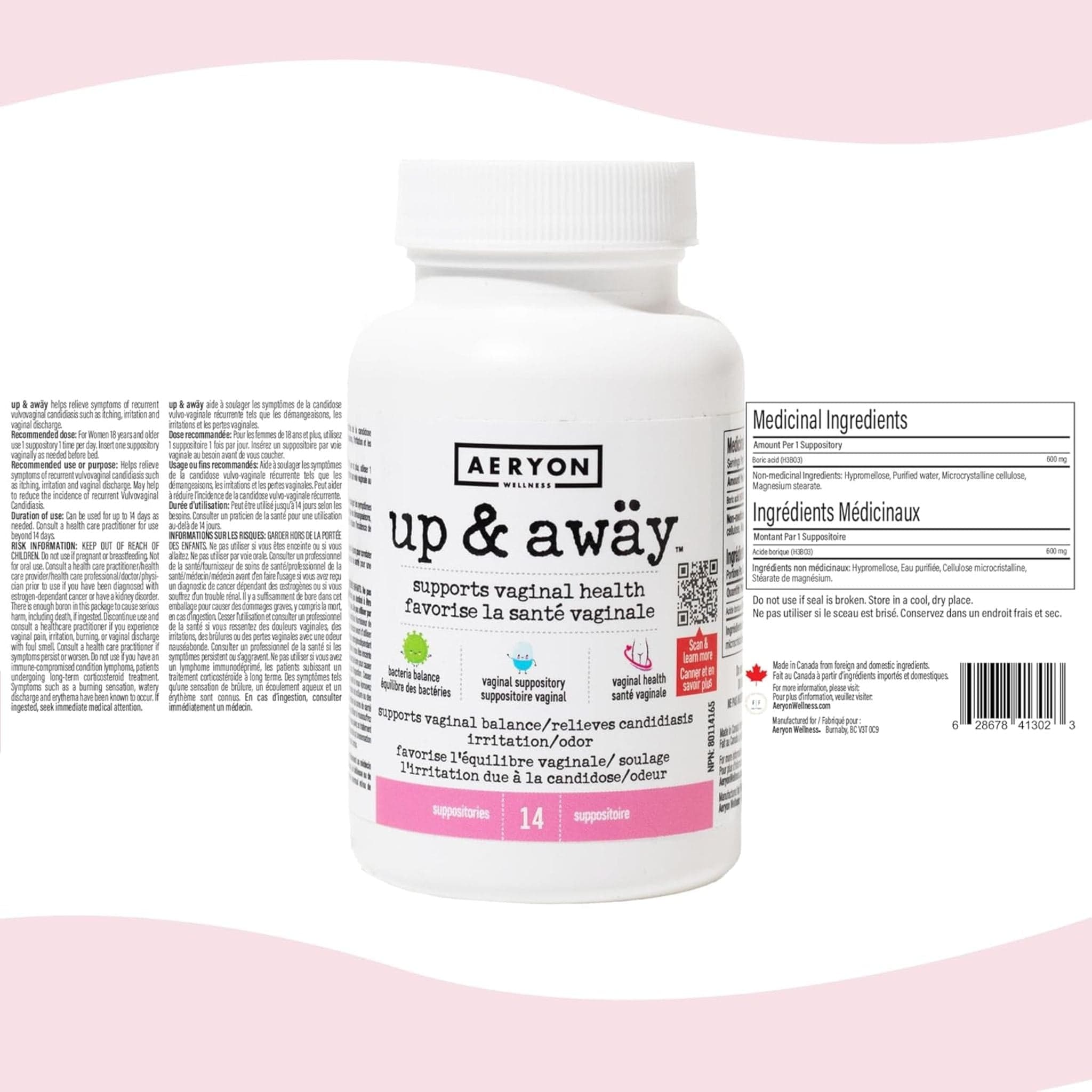 Aeryon Wellness Up & Away, Boric Acid For Vaginal Support - Image 3
