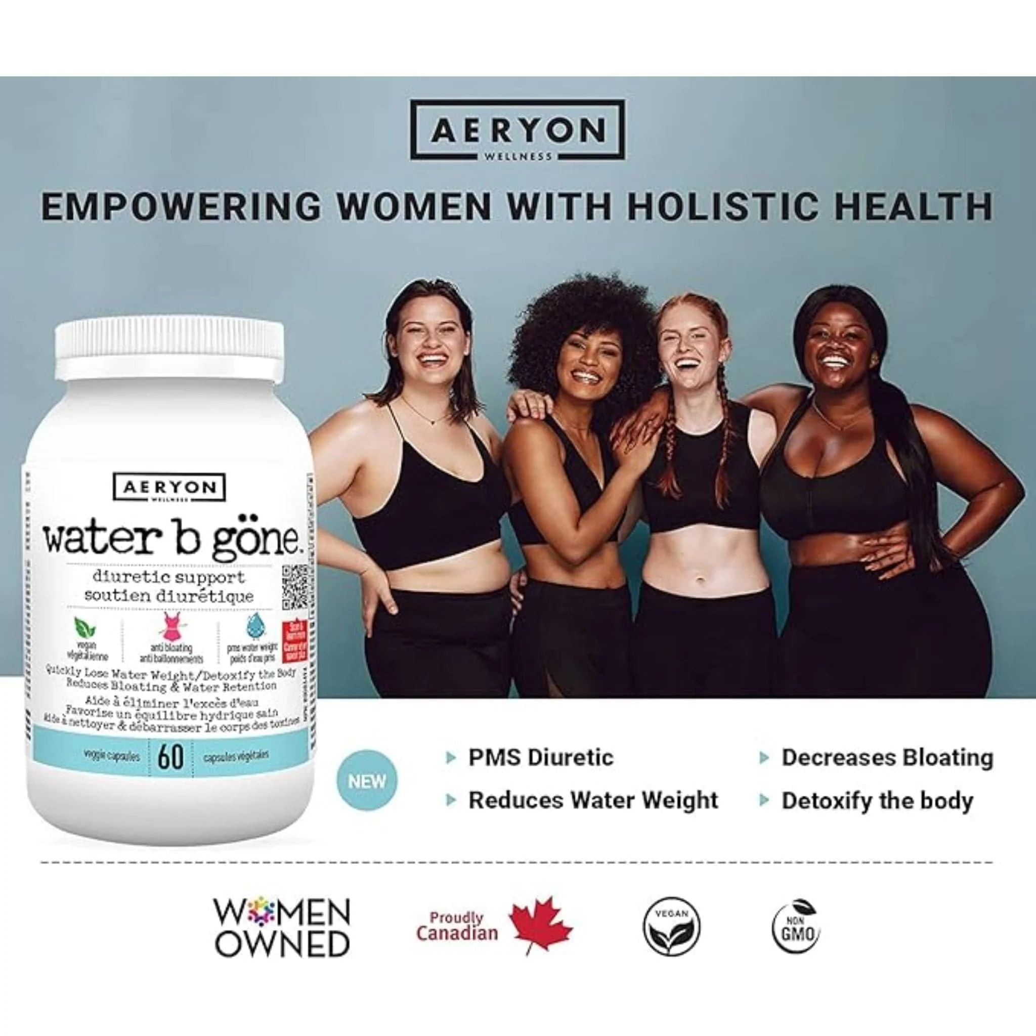 Aeryon Wellness Water B Gone, 60 Capsules - Image 4