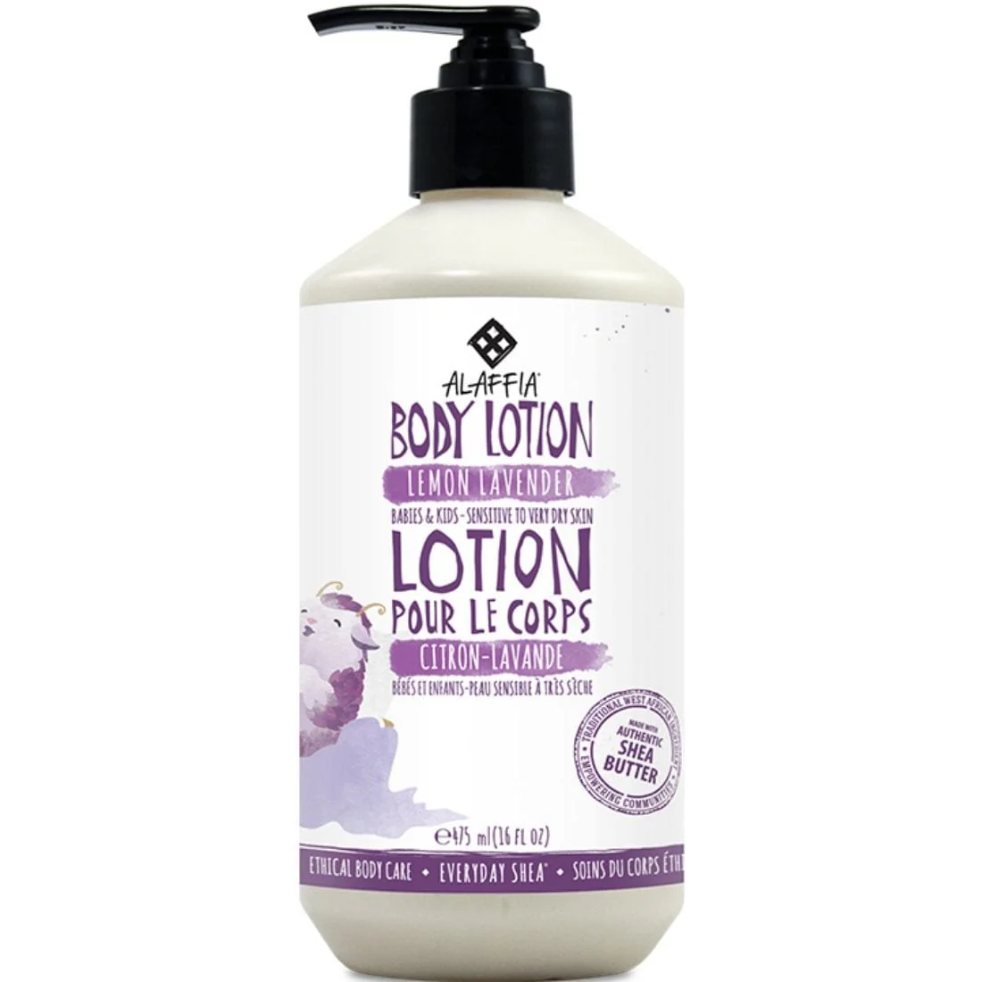 Alaffia Shea Baby Lotion, Calming Lemon-Lavender 475 ml - Image 3