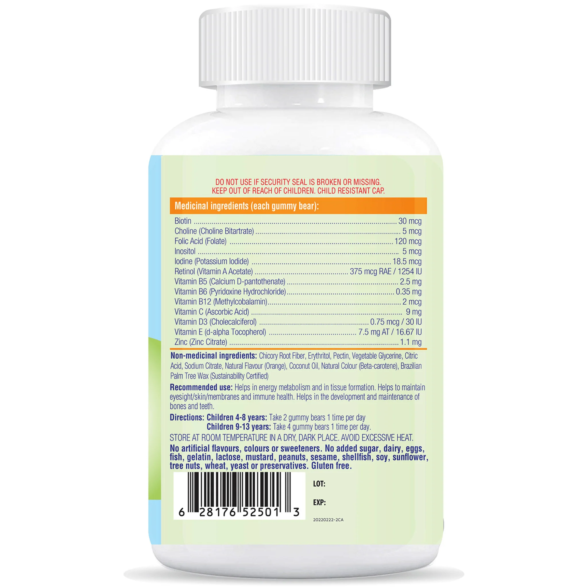 Allkidz Naturals Multi Gummy Bears Vegetarian, 90 Gummies - Image 3