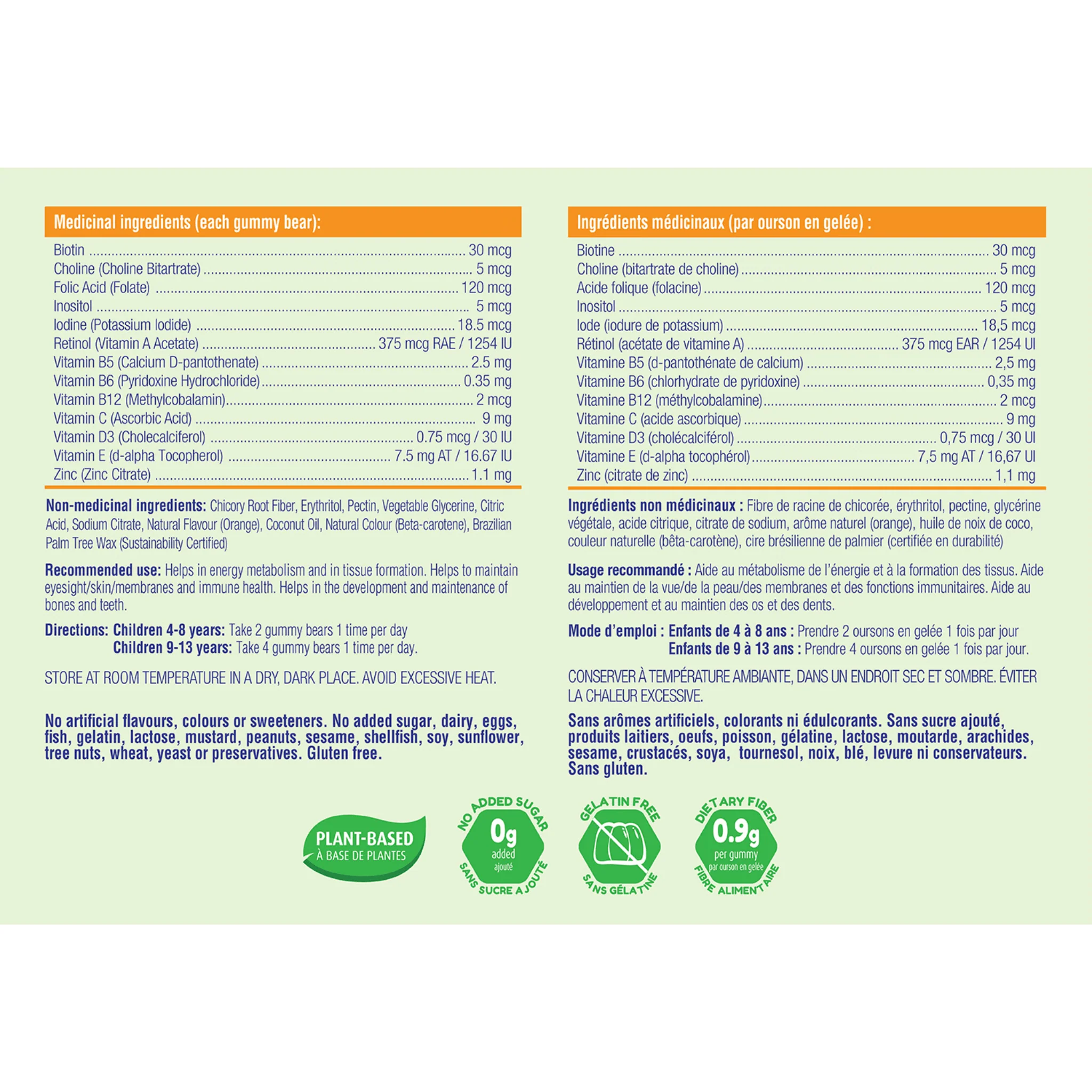 Allkidz Naturals Multi Gummy Bears Vegetarian, 90 Gummies - Image 4