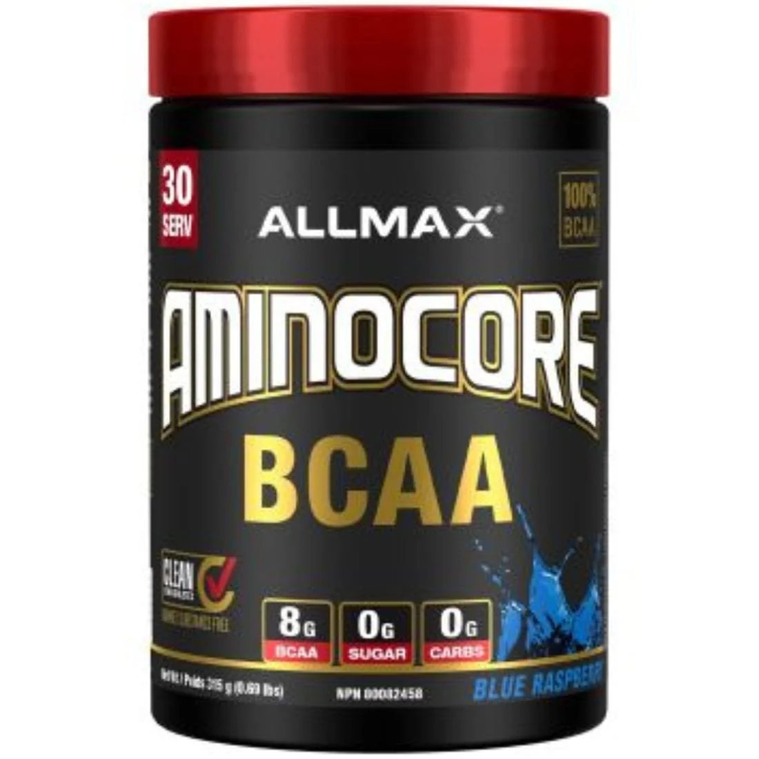 Allmax Aminocore BCAA Powder, Instantized Clear Amino Muscle Support CLEARANCE 50% Off Final Sale