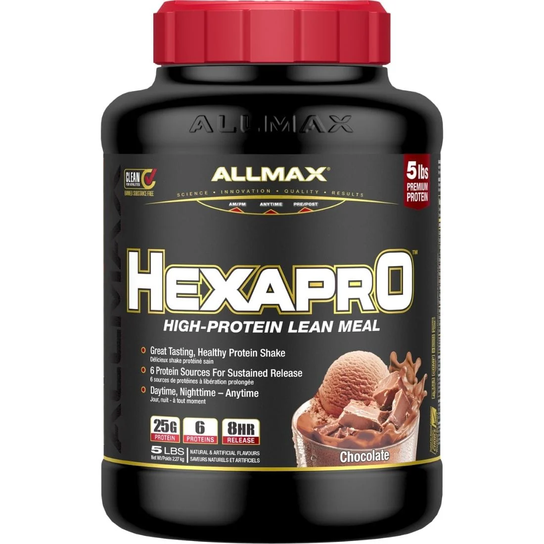 Allmax Hexapro Protein Shake, Meal Replacement Protein, High Protein Shake with BCAAs