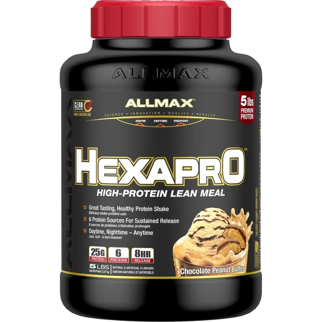Allmax Hexapro Protein Shake, Meal Replacement Protein, High Protein Shake with BCAAs - Image 4