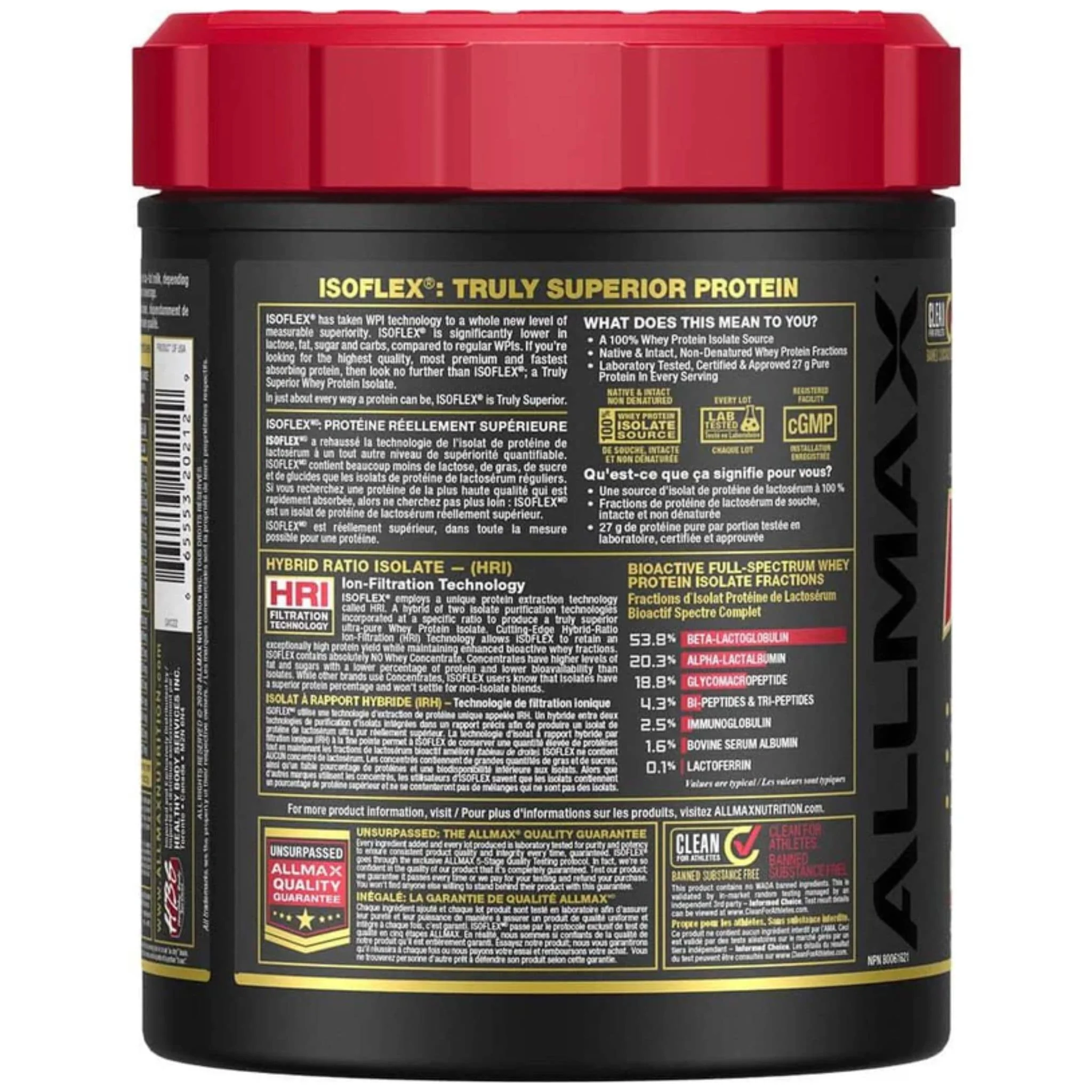 Allmax Isoflex Pure Whey Isolate Protein Powder, Gluten-Free, No added Sugar CLEARANCE 75% Off Final Sale - Image 21