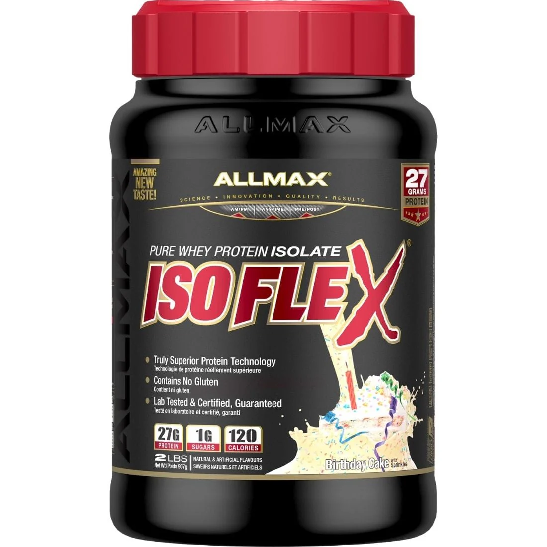 Allmax Isoflex Pure Whey Isolate Protein Powder, Gluten-Free, No added Sugar CLEARANCE 75% Off Final Sale - Image 4
