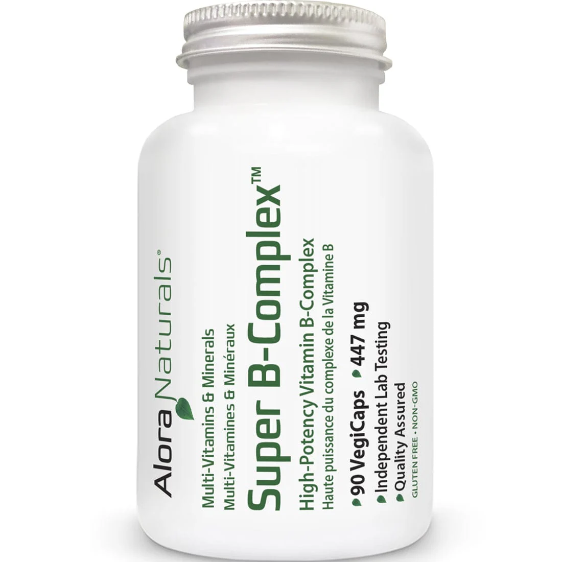 Alora Naturals Super B-Complex 447mg, 90 Vegetable Capsules