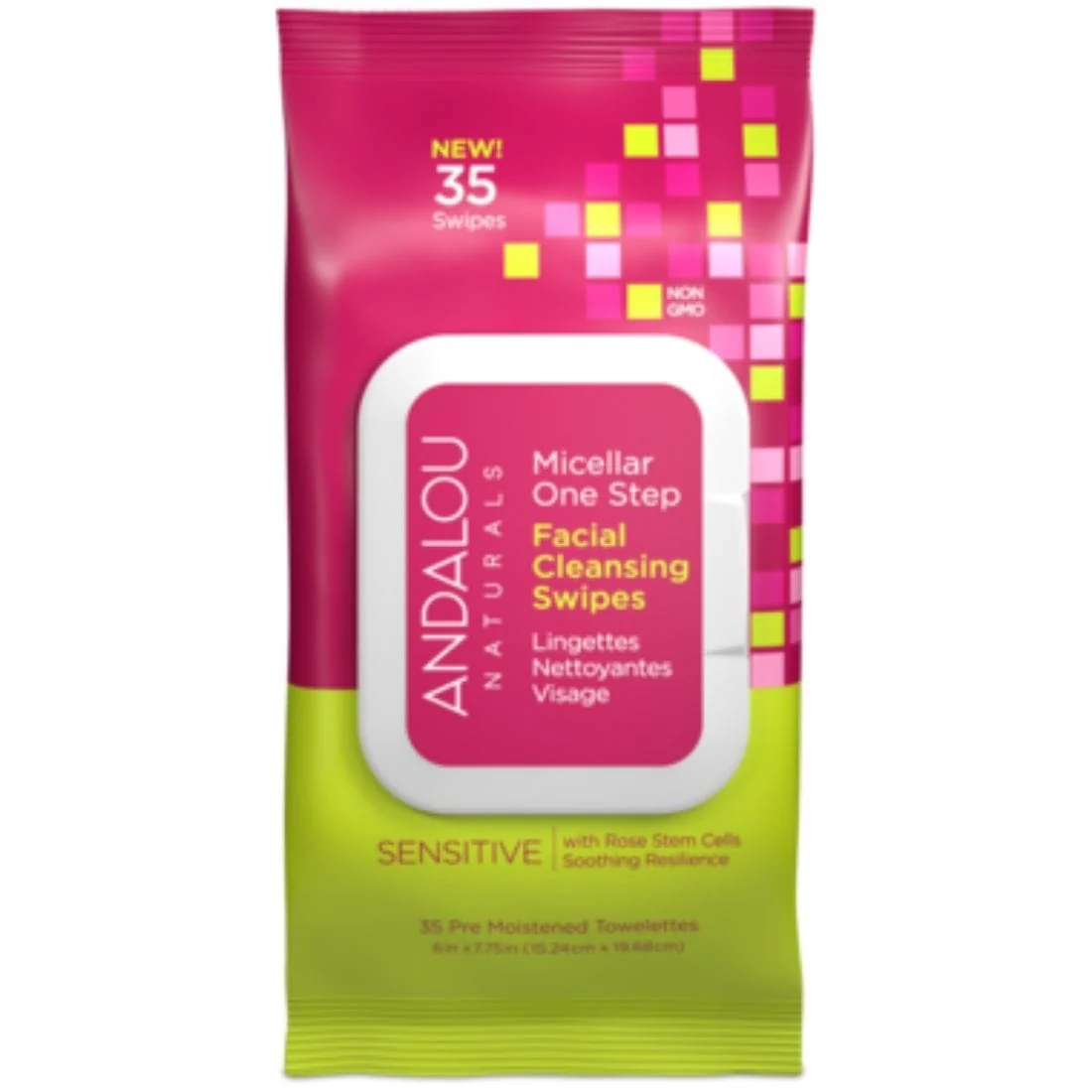 Andalou Naturals Facial Swipes, 35 Moistened Facial Cleansing Wipes - Image 3