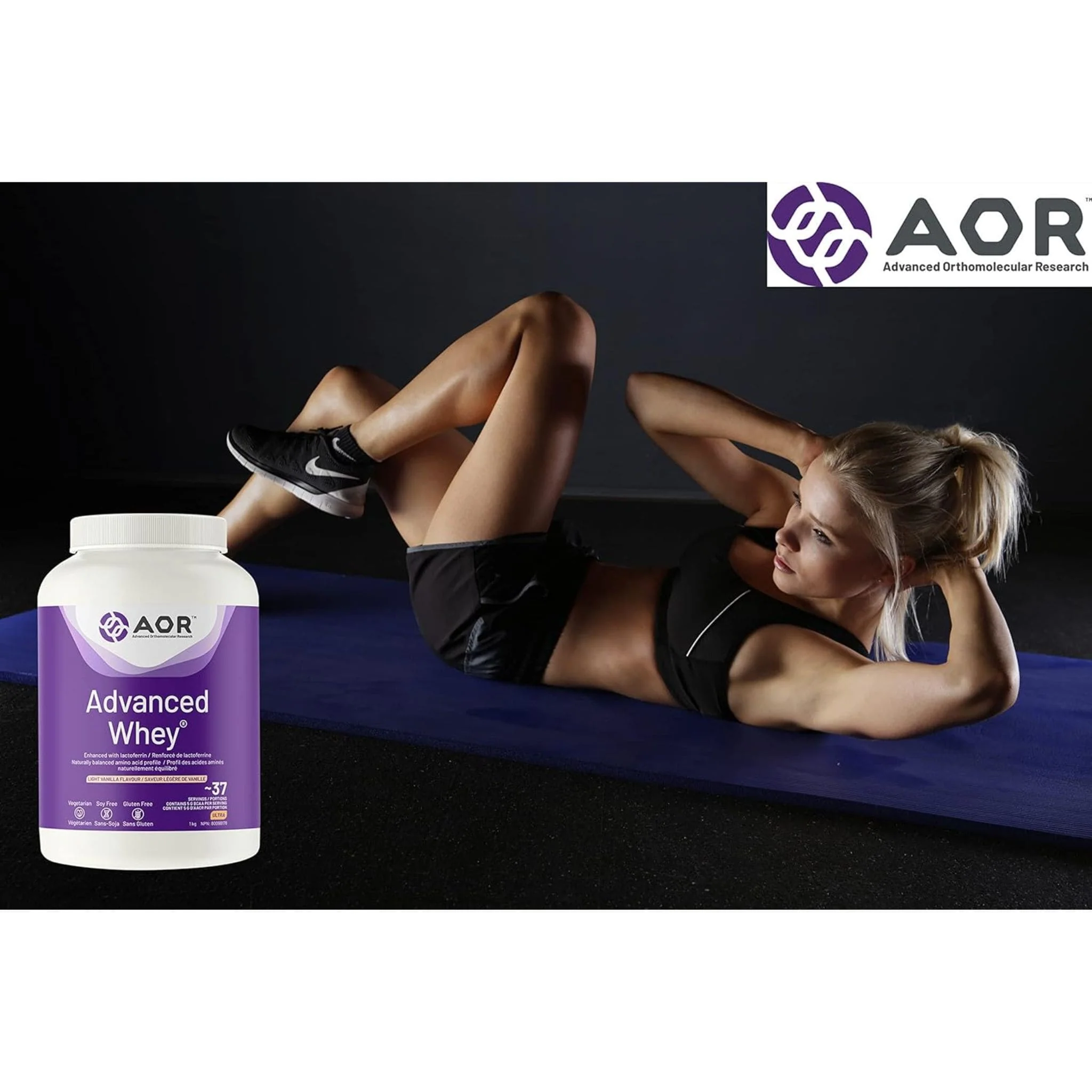 AOR Advanced Whey Protein, Enhanced with Lactoferrin, Non-GMO, 1kg - Image 3