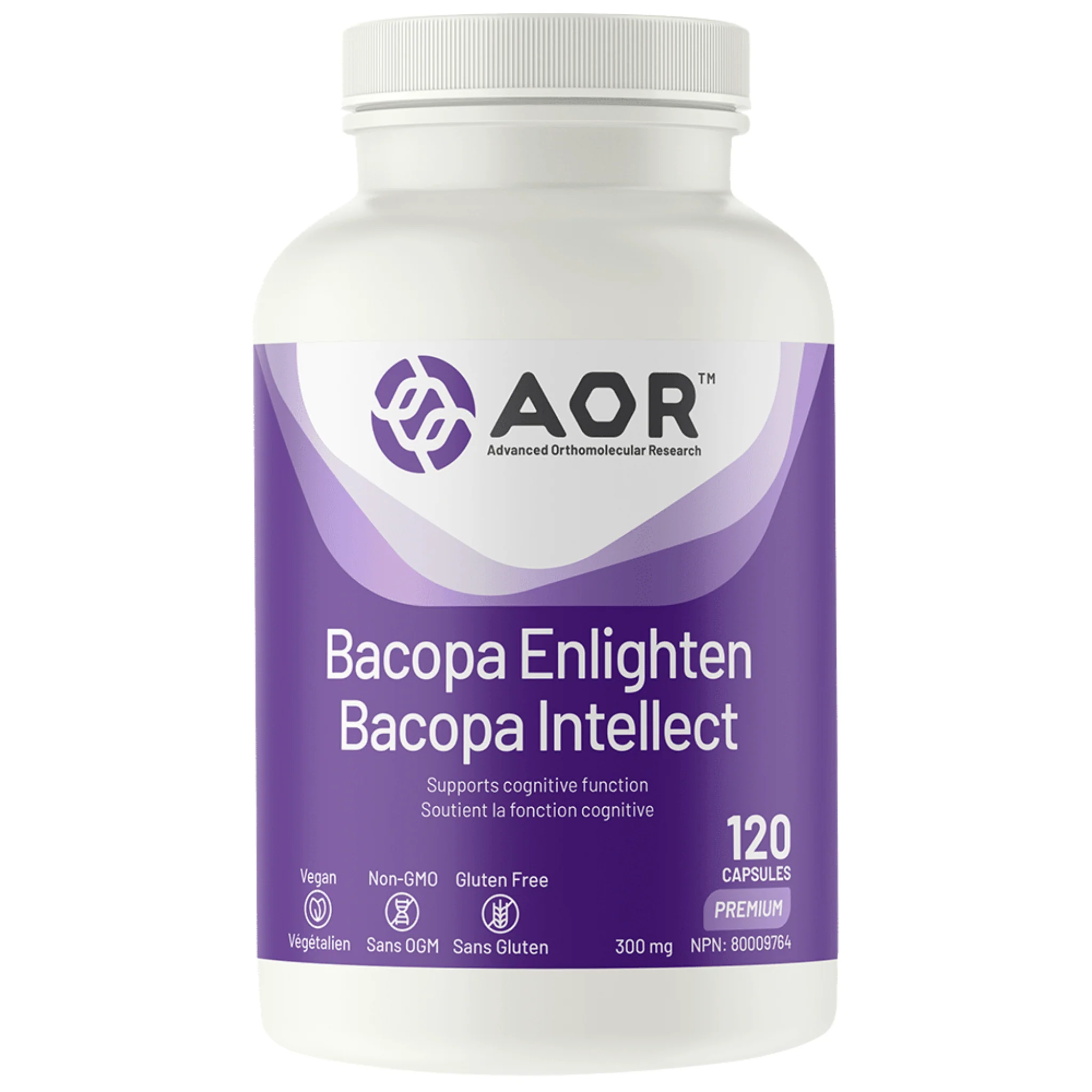 AOR Bacopa Enlighten 300mg, 50% Baccosides, High Potency, 60-120 Capsules - Image 2