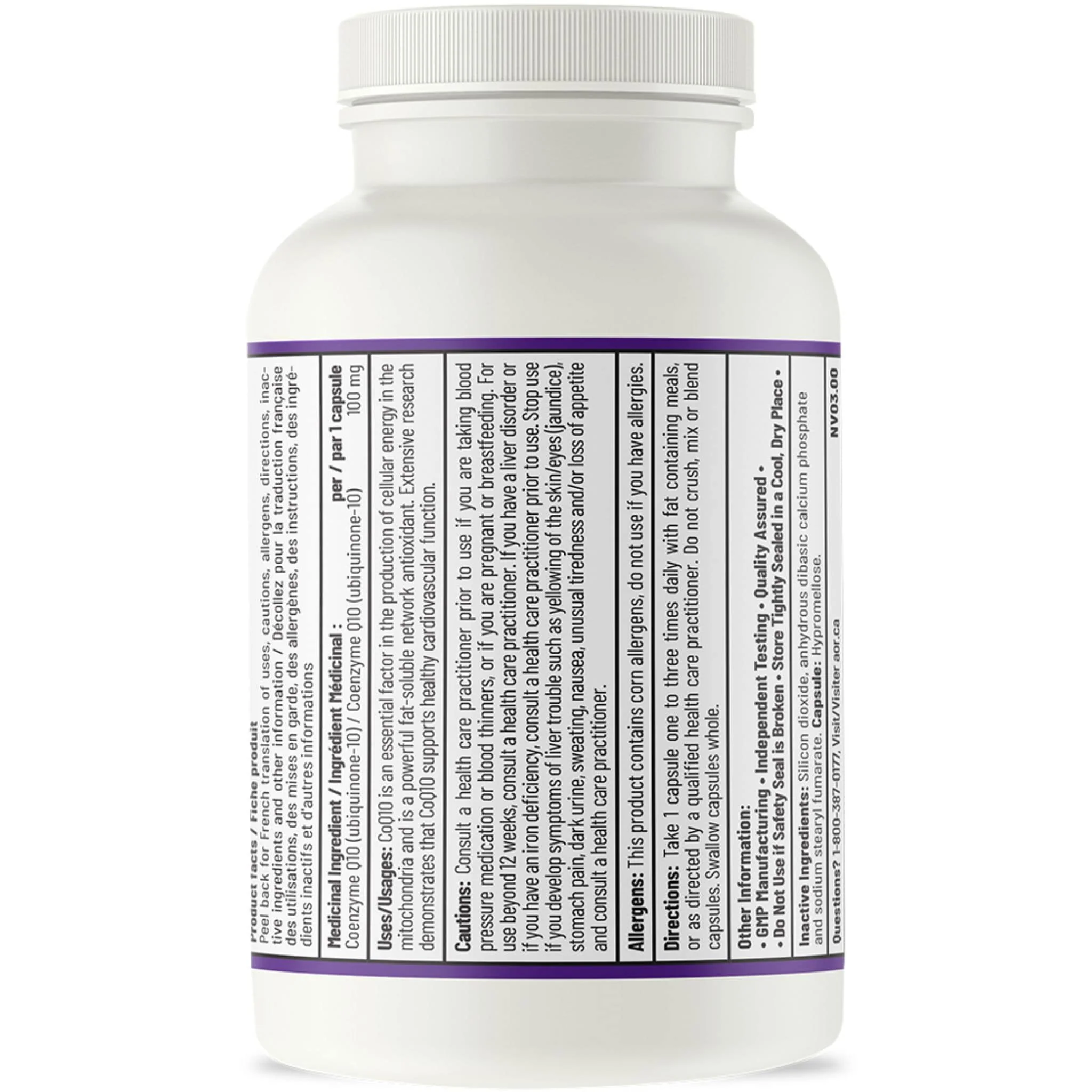 AOR Coenzyme Q10 100mg Capsules - Image 2