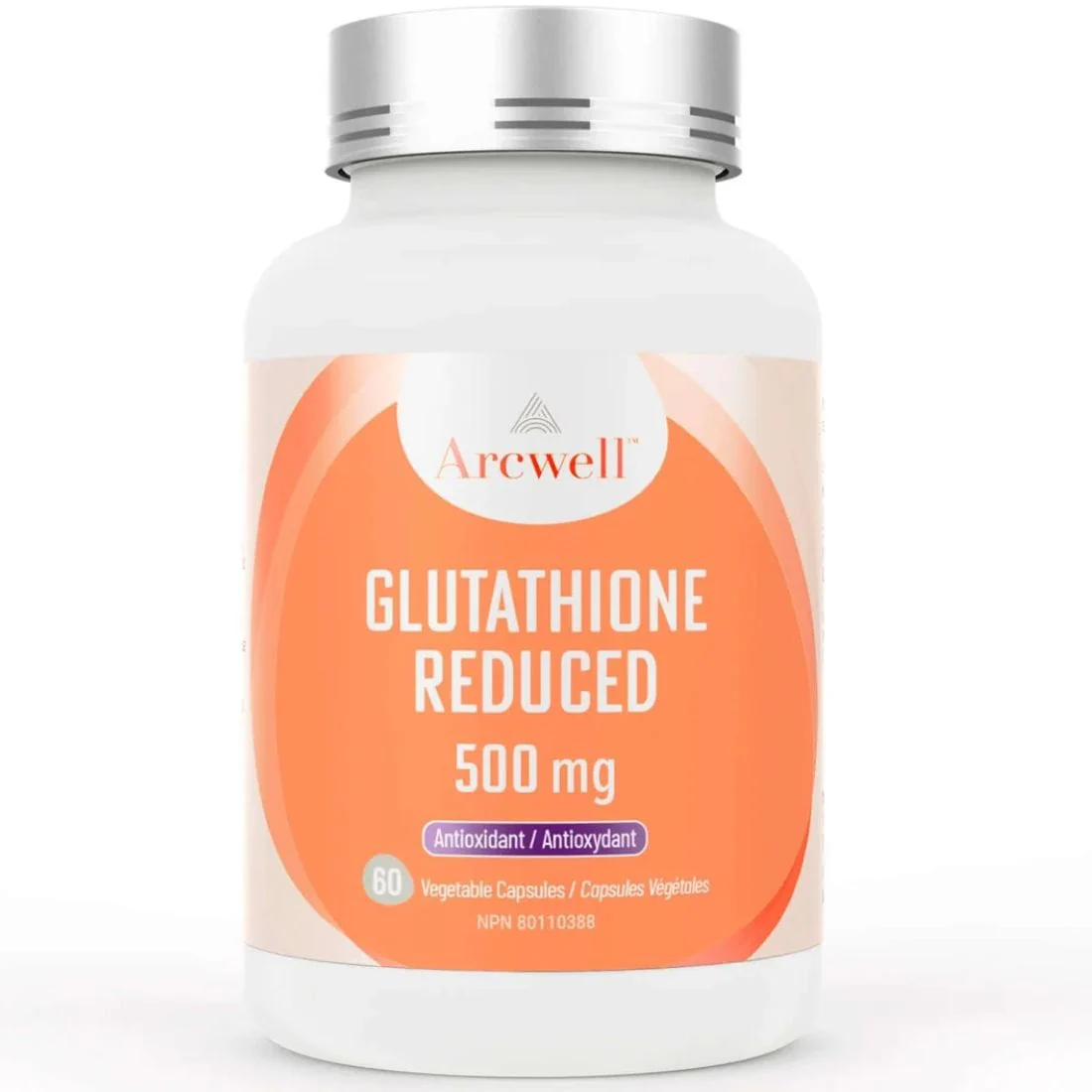 Arcwell Glutathione (Reduced) 500mg, 60 Vegetable Capsules