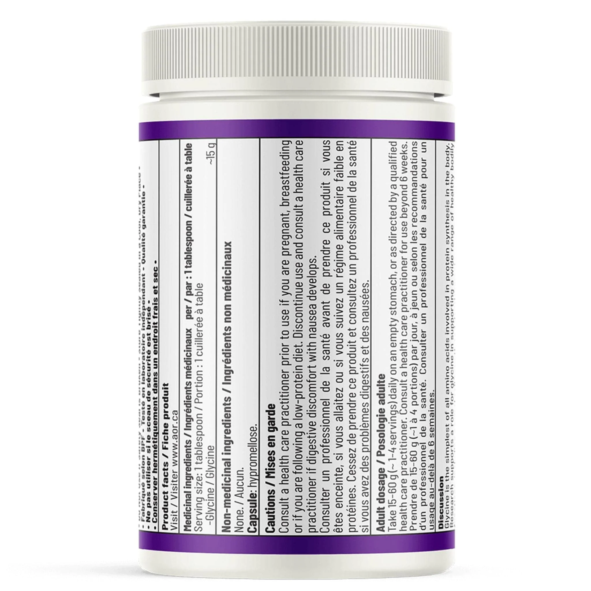 AOR Glycine Powder (Gluten Free and non-GMO), 500g - Image 2