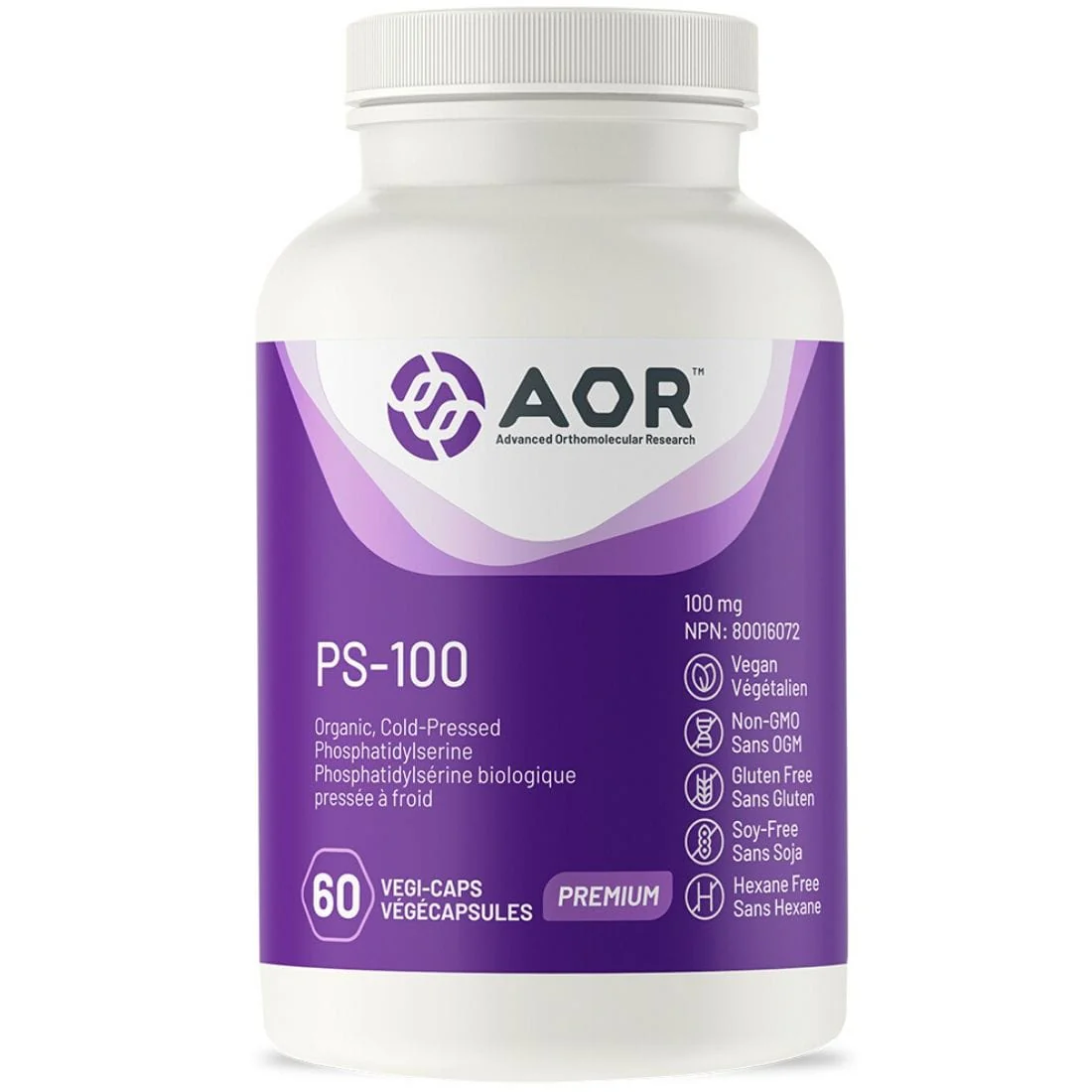 AOR PS-100 Phosphatidylserine 100mg Capsules - Image 2