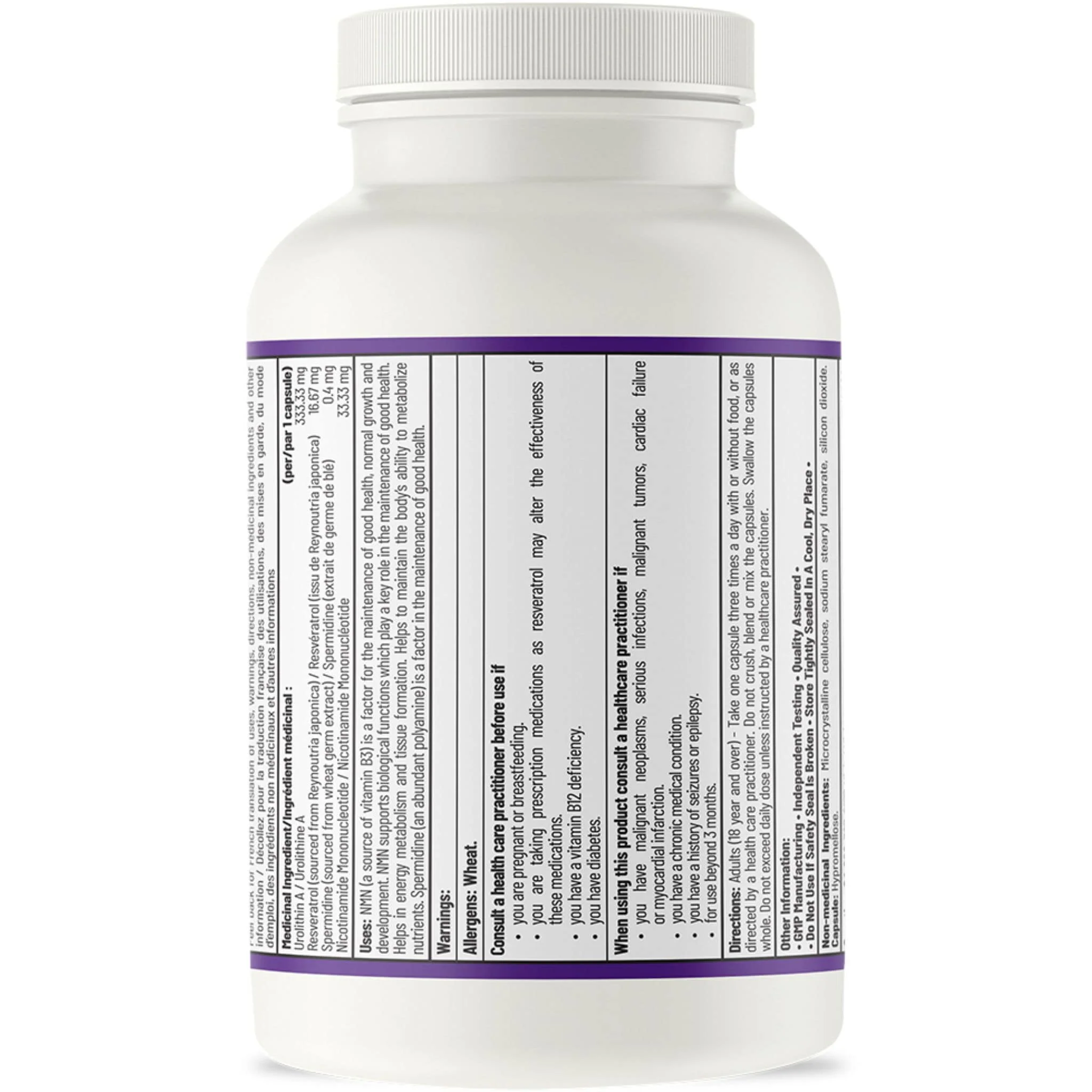 AOR Urolithin A Plus, With NMN, Resveratol and Spermidine, 90 Vegetable Capsules - Image 2