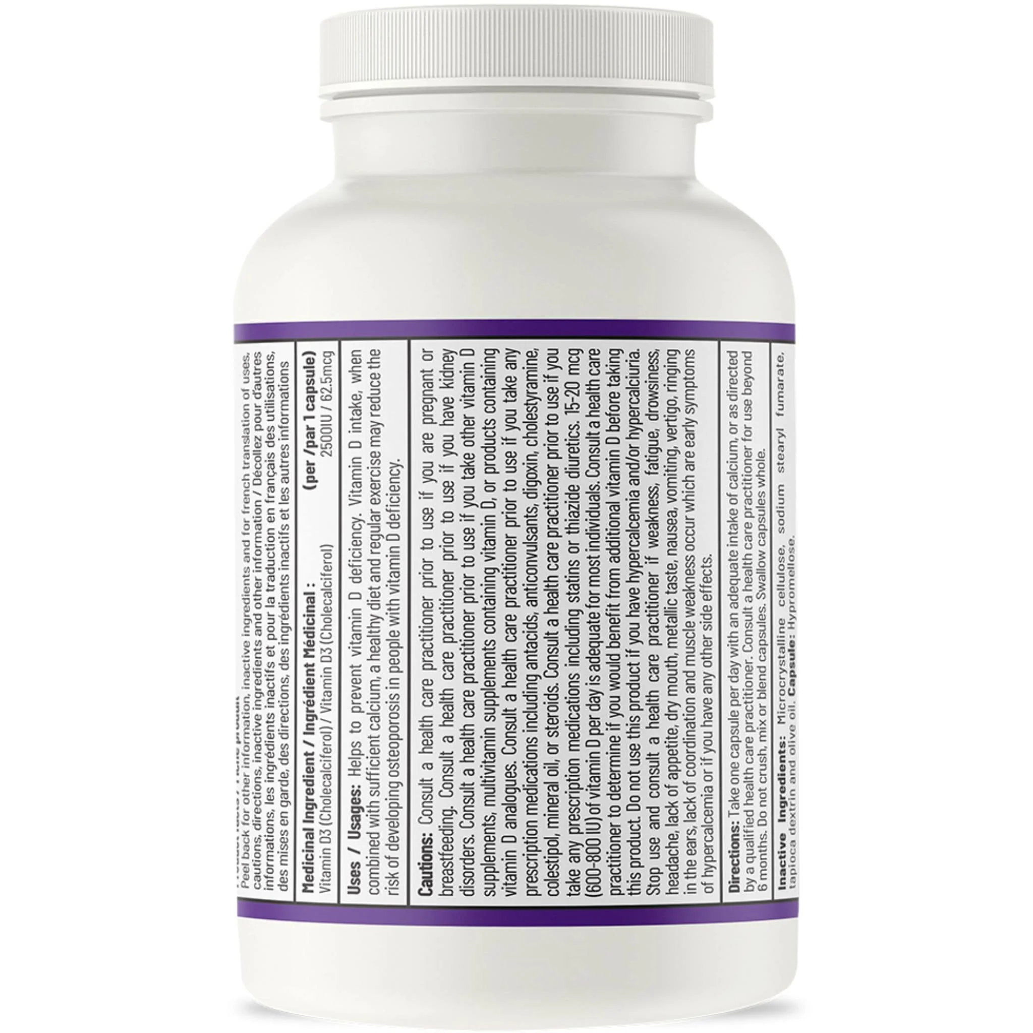 AOR Vitamin D3 2500IU, 60-120 Vegetable Capsules - Image 3