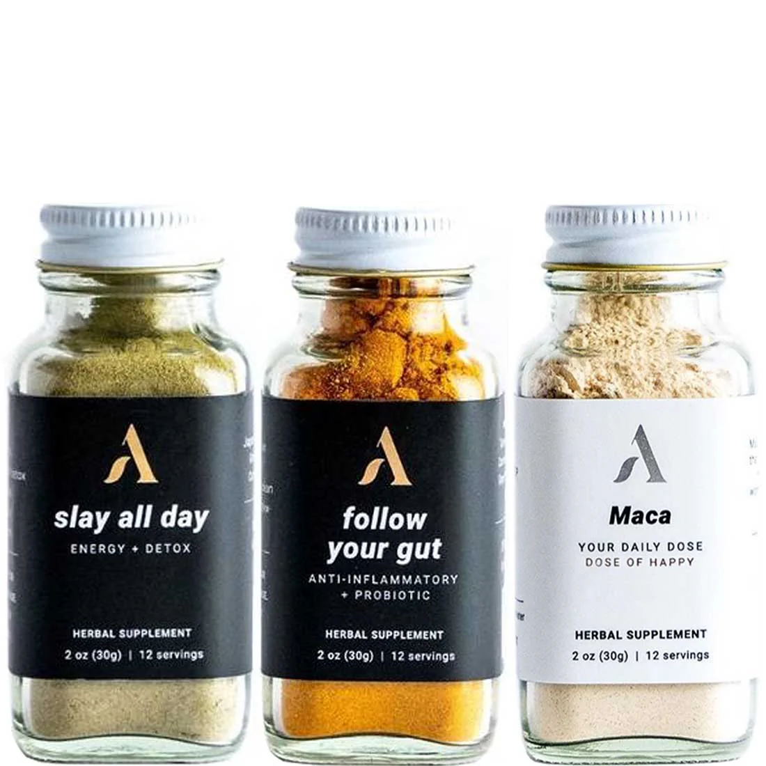 Apothekary You Gut This, 3 Bottle Set (Follow Your Gut, Maca, Slay All Day), 12 Servings Each CLEARANCE 50% Off Final Sale