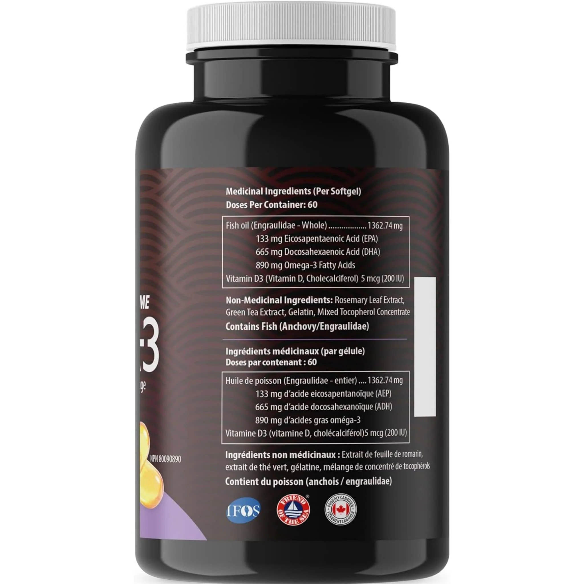 AquaOmega High DHA Omega 3 Fish Oil, 5X Extra Strength Fish Oil Softgels - Image 11