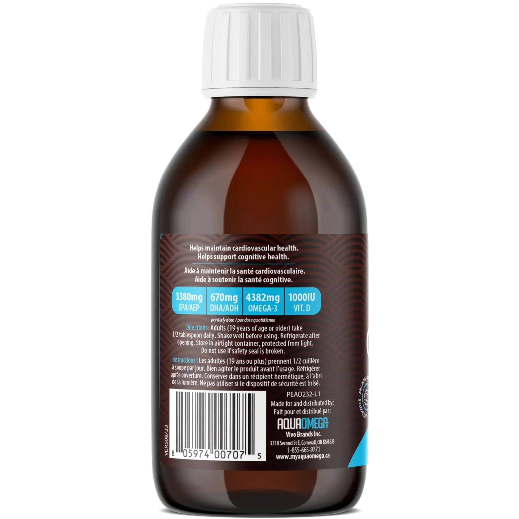 AquaOmega High EPA Omega 3 Fish Oil, 5X Extra Strength Liquid Fish Oil - Image 4