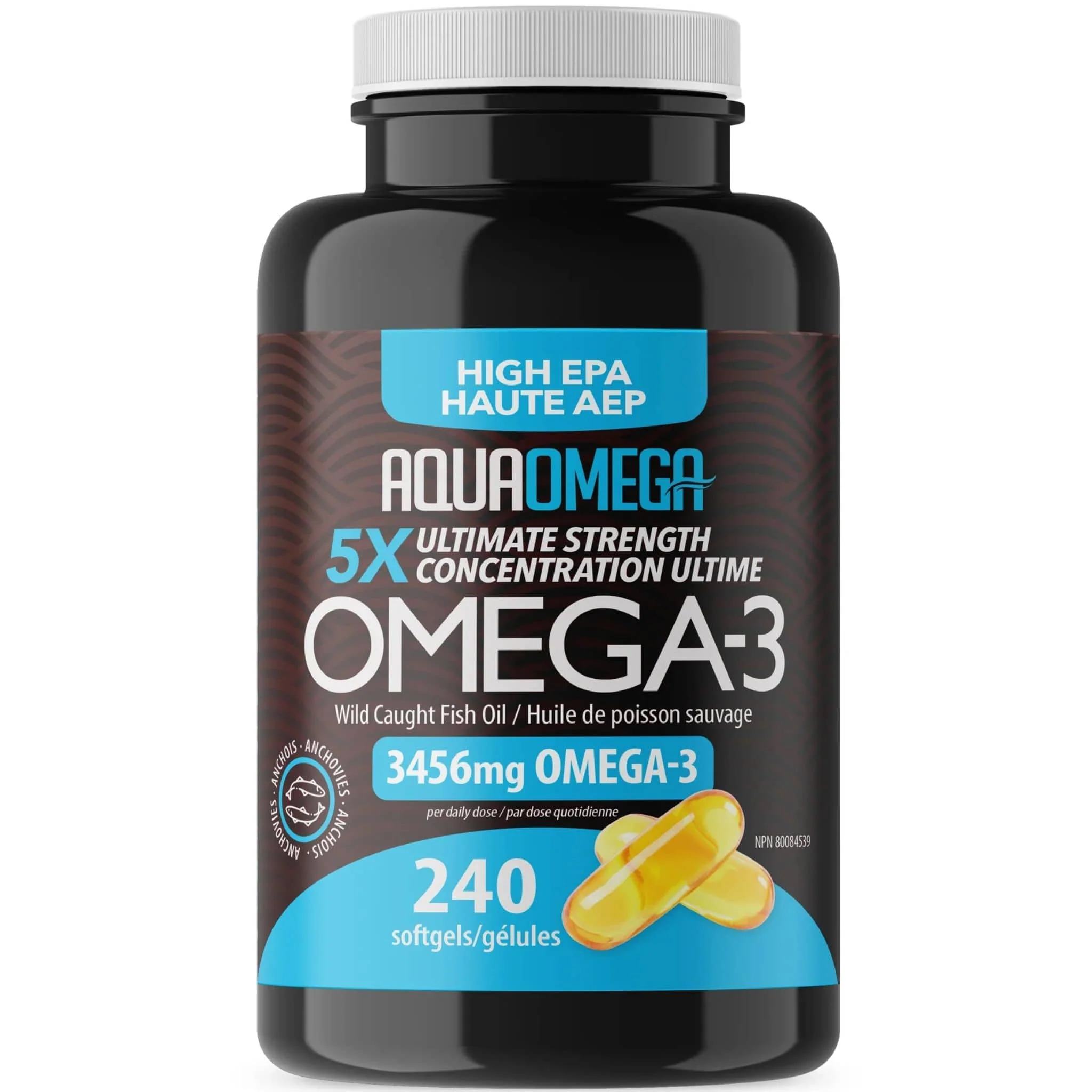 AquaOmega High EPA Omega 3 Fish Oil, 5X Extra Strength Fish Oil Softgels - Image 10