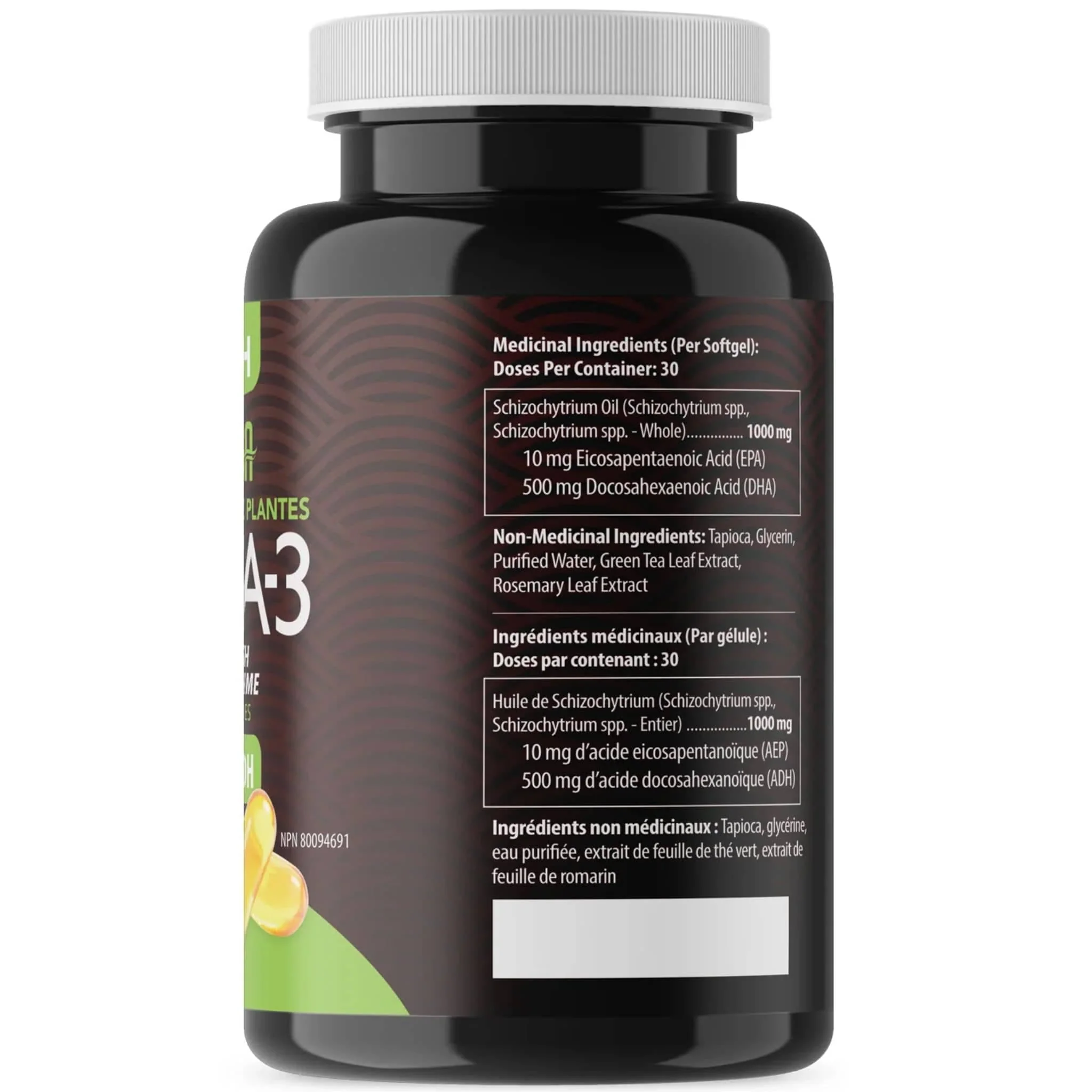 AquaOmega Vegan Algae Oil Omega 3, High DHA, 120-240 Softgels - Image 4