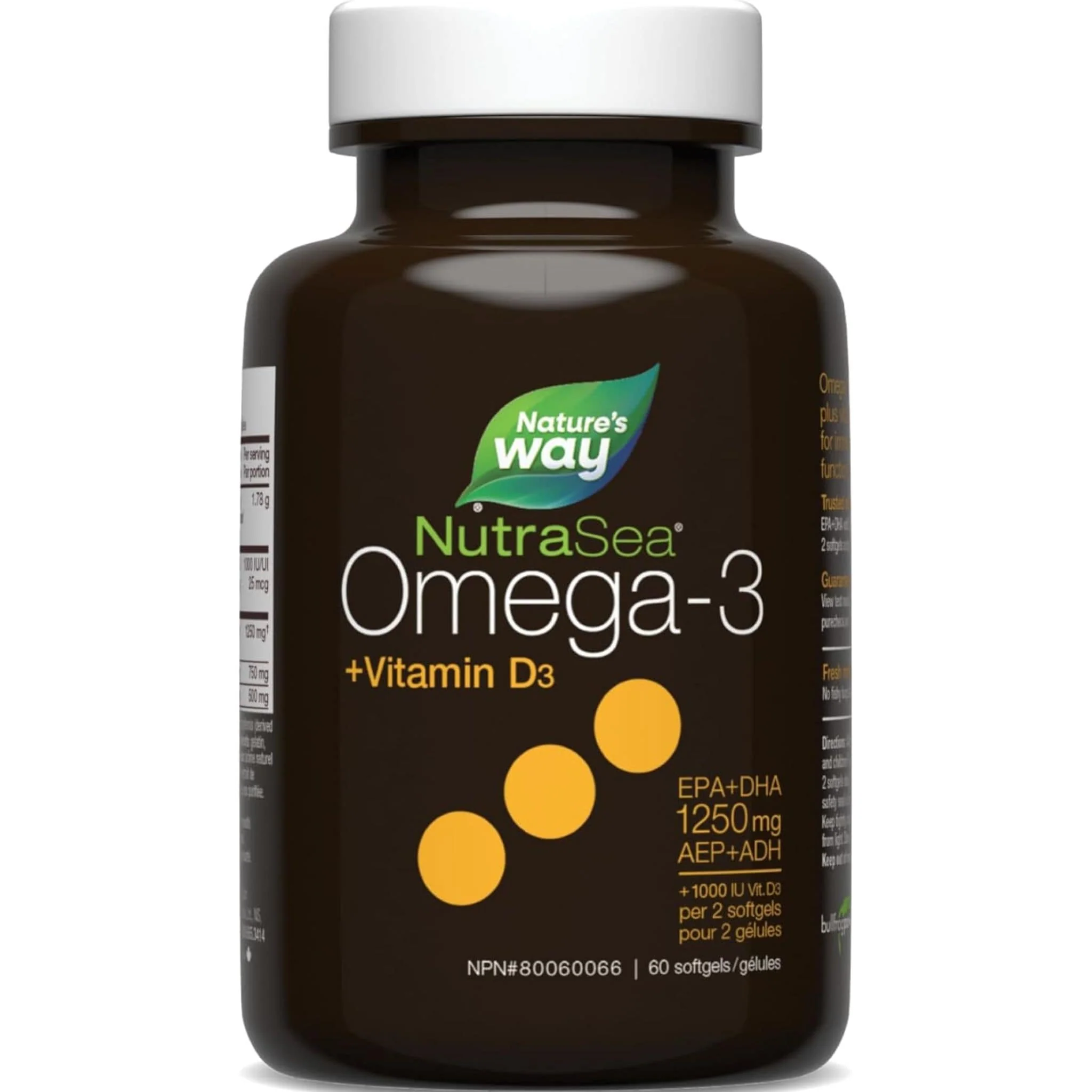 NutraSea+D Omega-3 Fish oil Liquid Gels