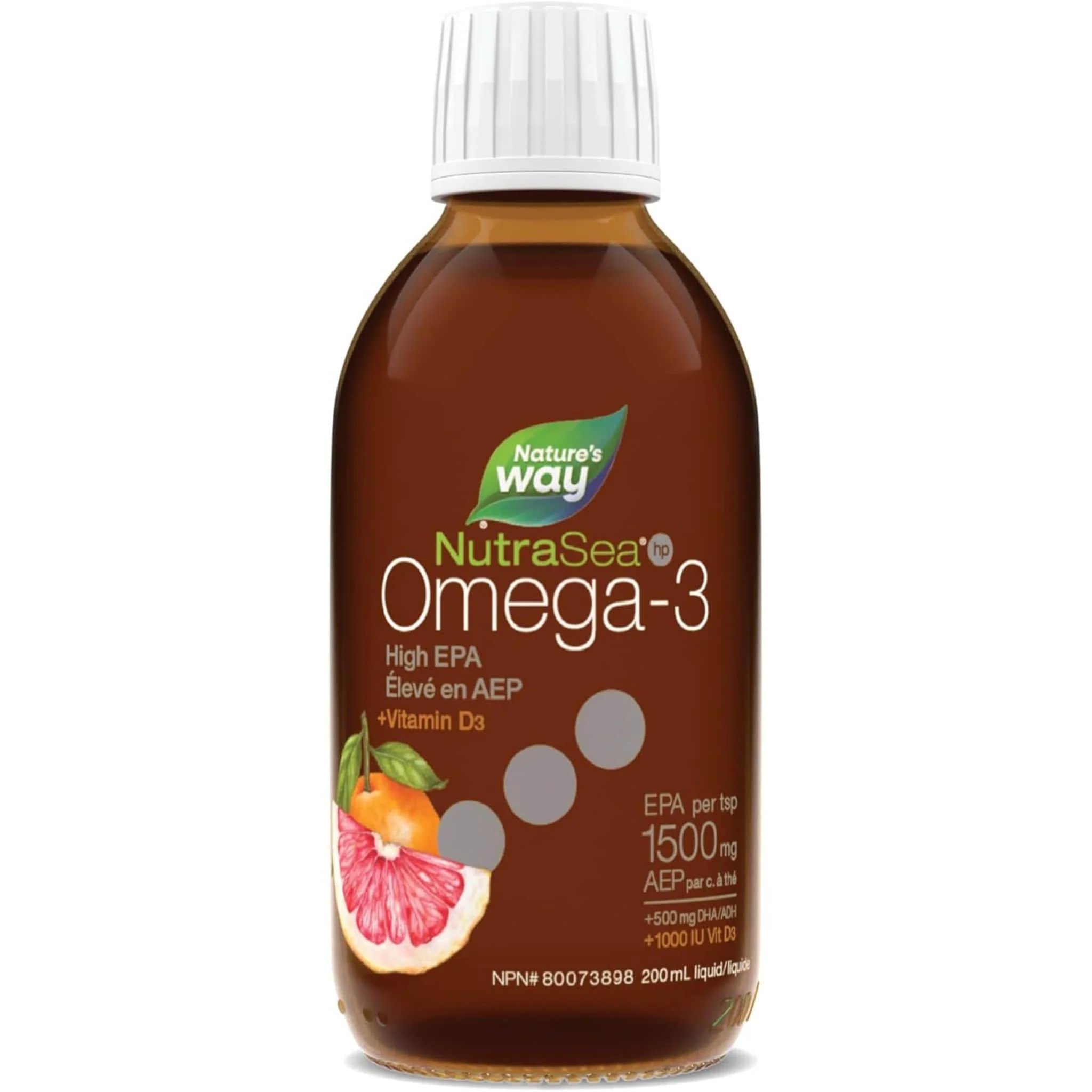 NutraSea HP +D Omega-3 High EPA Grapefruit Tangerine