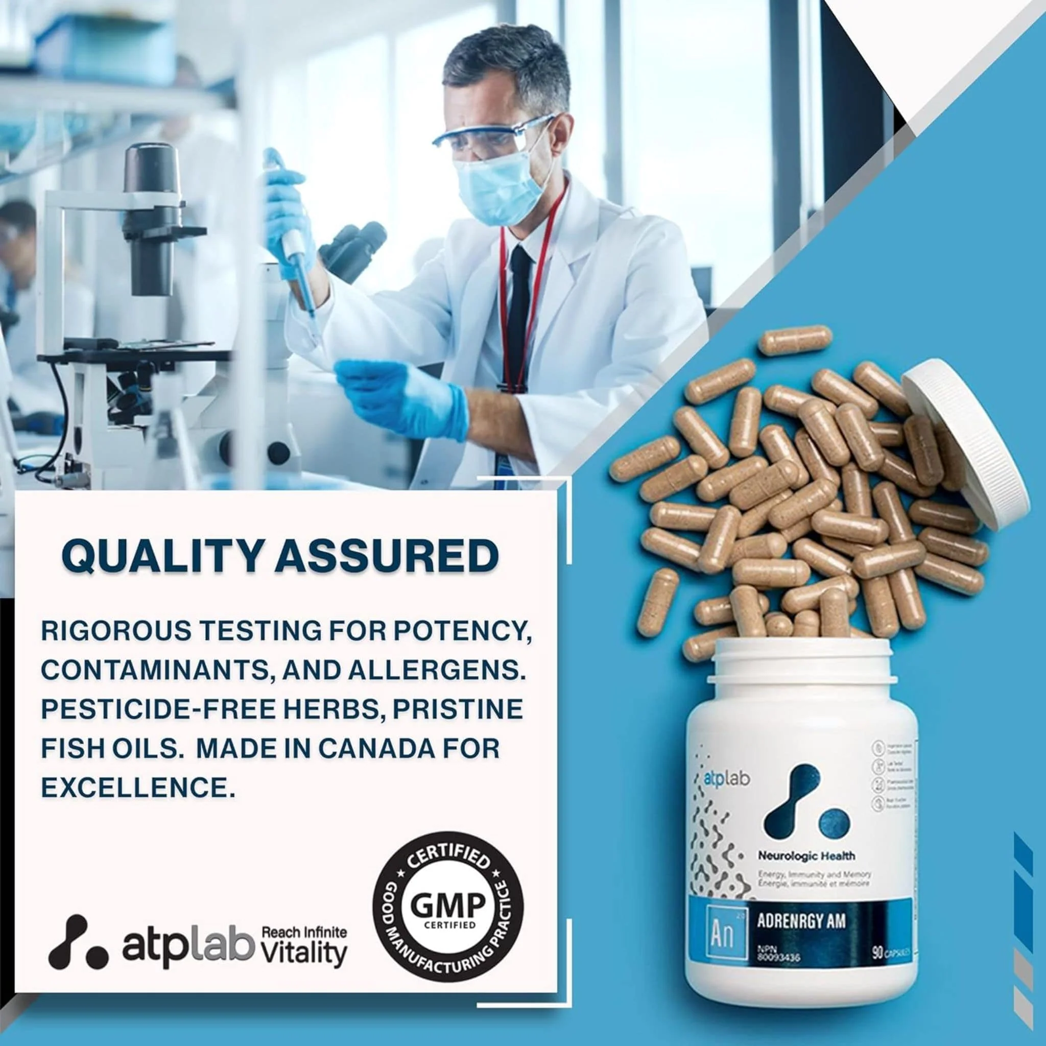 ATP Lab AdrenRGY AM, Support for Adrenal Health, 90 Vegetable Capsules - Image 7