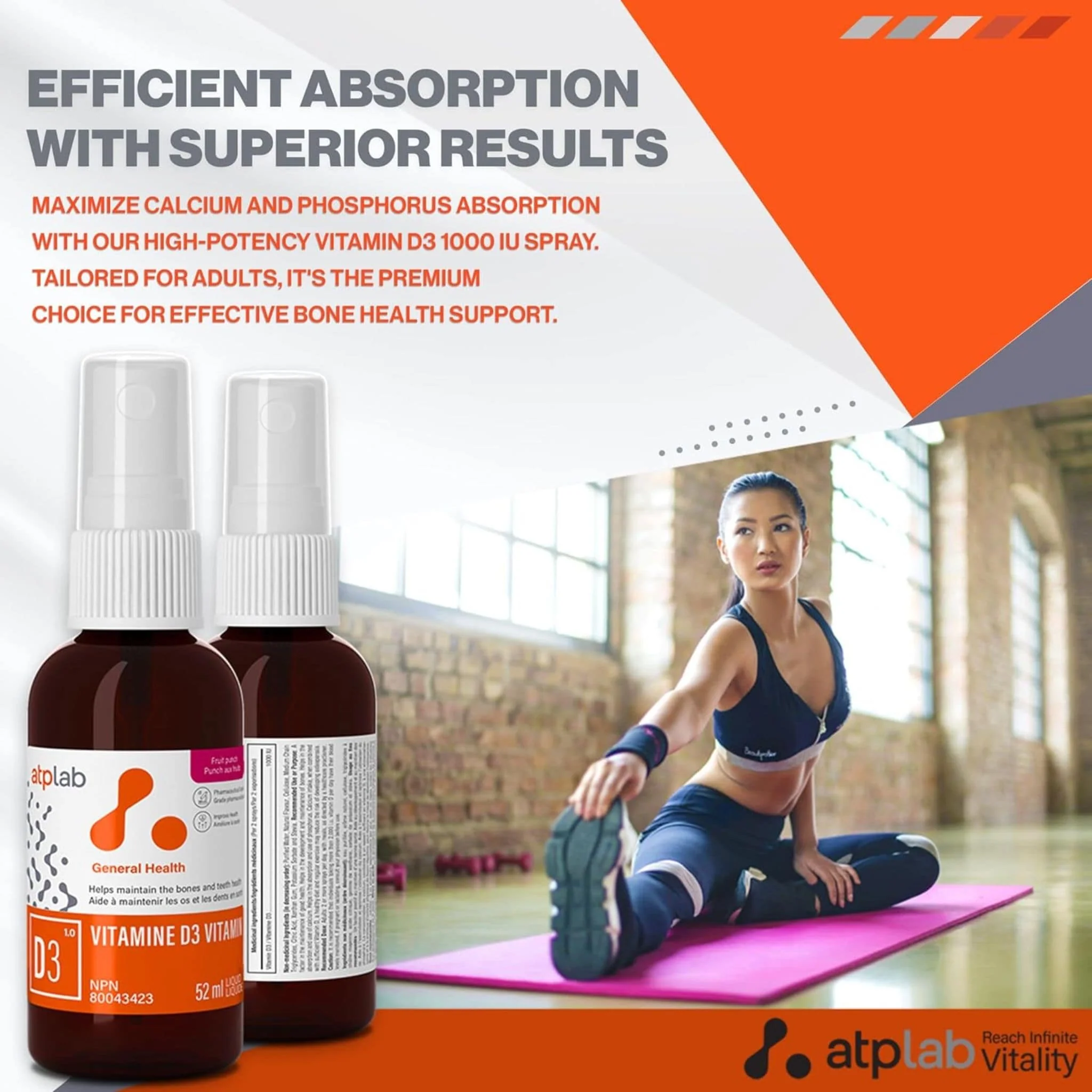 ATP Lab D3 Vitamin Spray, 52ml, Fruit Punch - Image 6