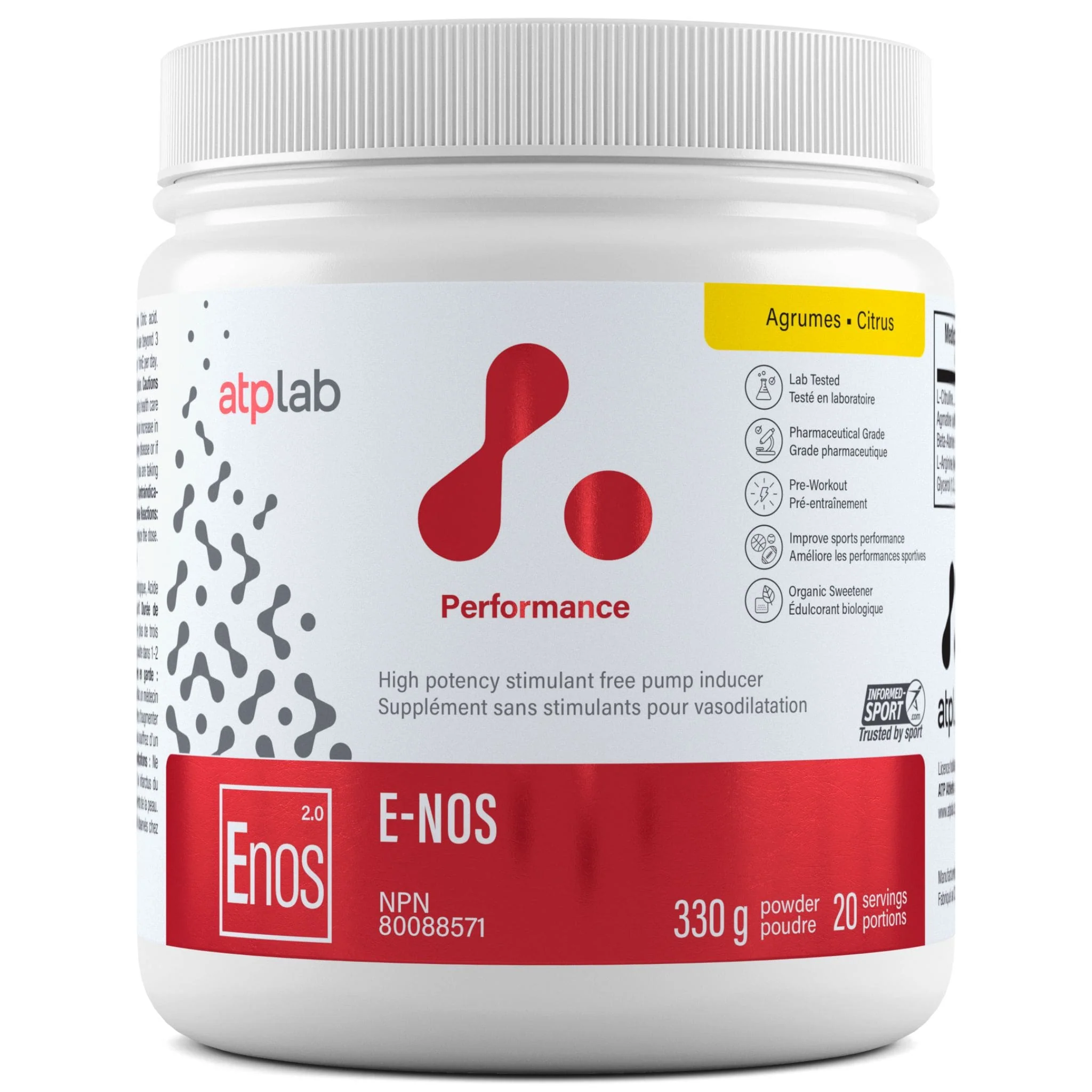 ATP Lab E-Nos Powder, 330g, Citrus