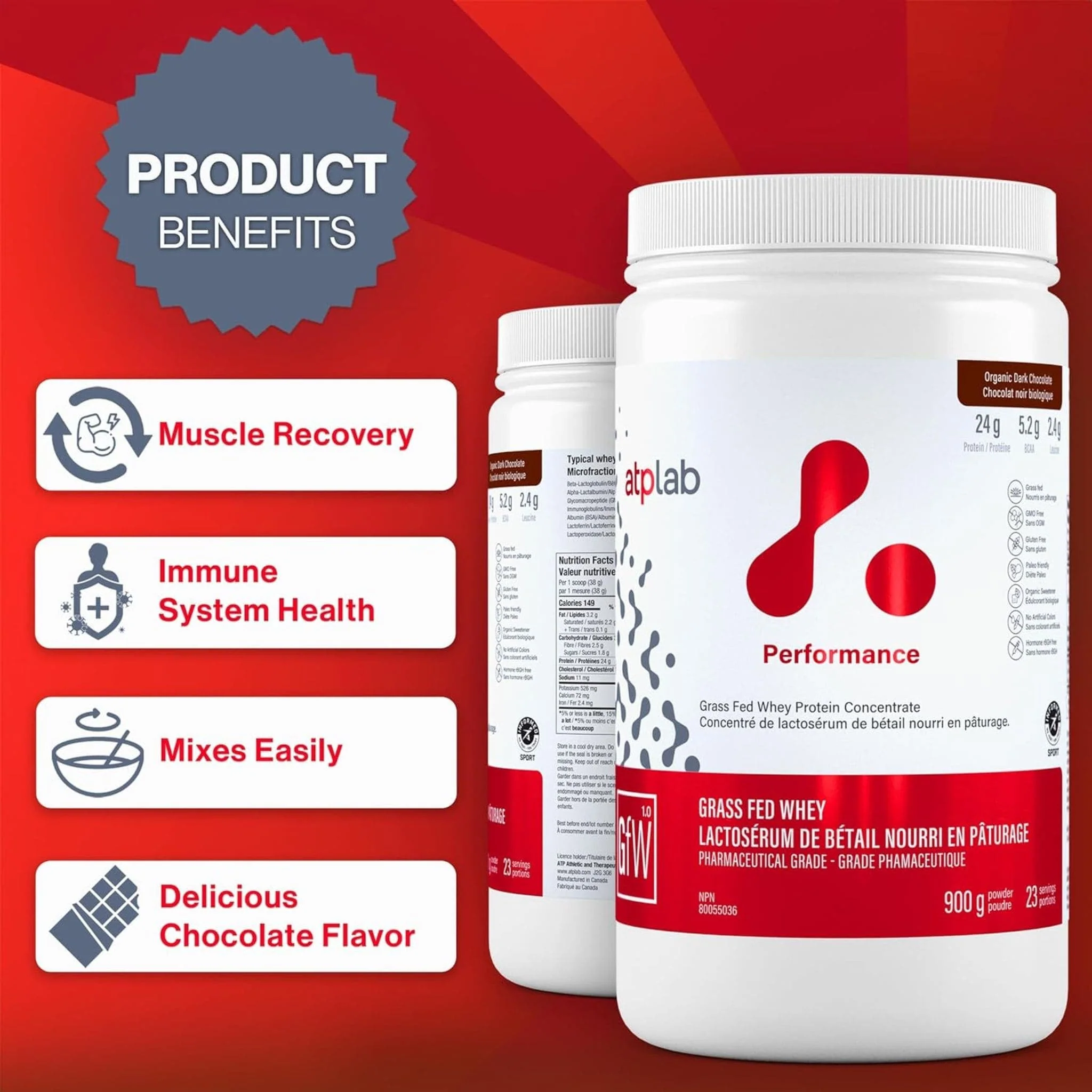 ATP Lab Grass Fed Whey Protein Powder, Supports Healthy Protein Metabolism, 30-60 Servings - Image 5