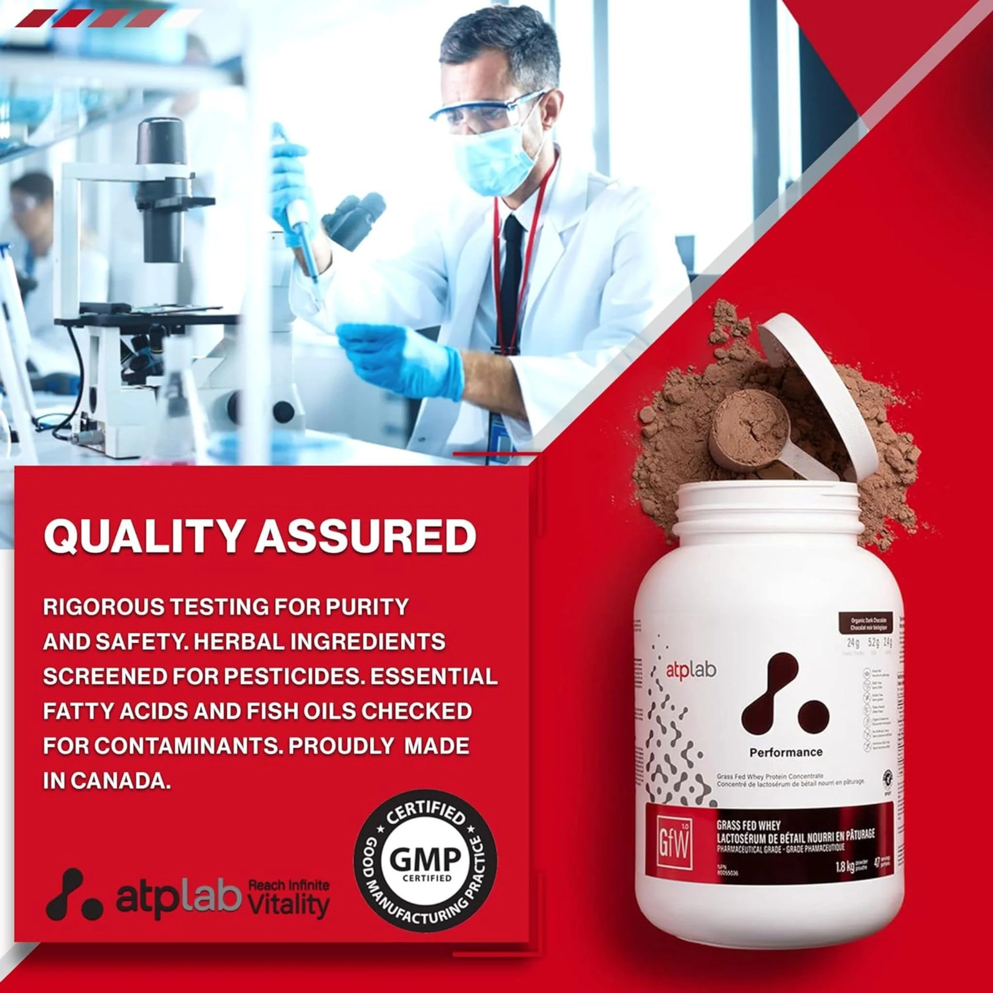ATP Lab Grass Fed Whey Protein Powder, Supports Healthy Protein Metabolism, 30-60 Servings - Image 9