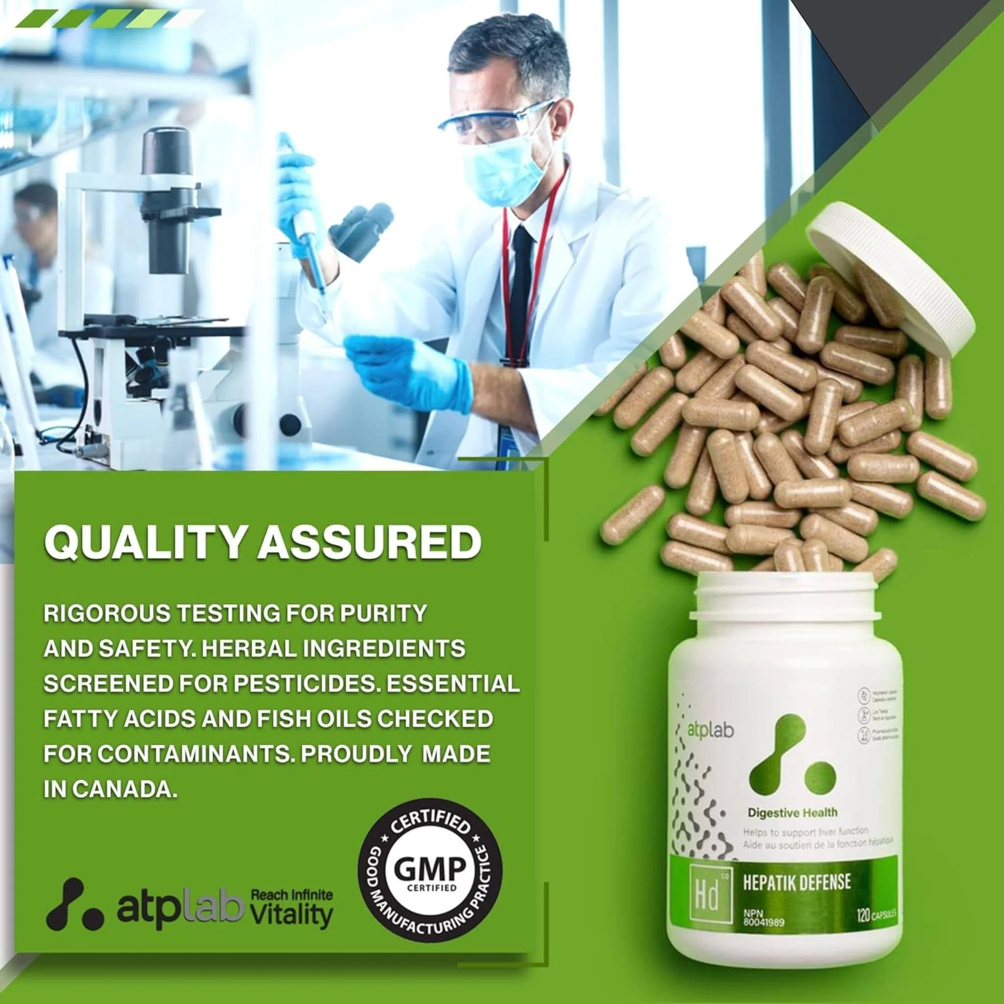 ATP Lab Hepatik Defense, 120 Vegetable Capsules - Image 10