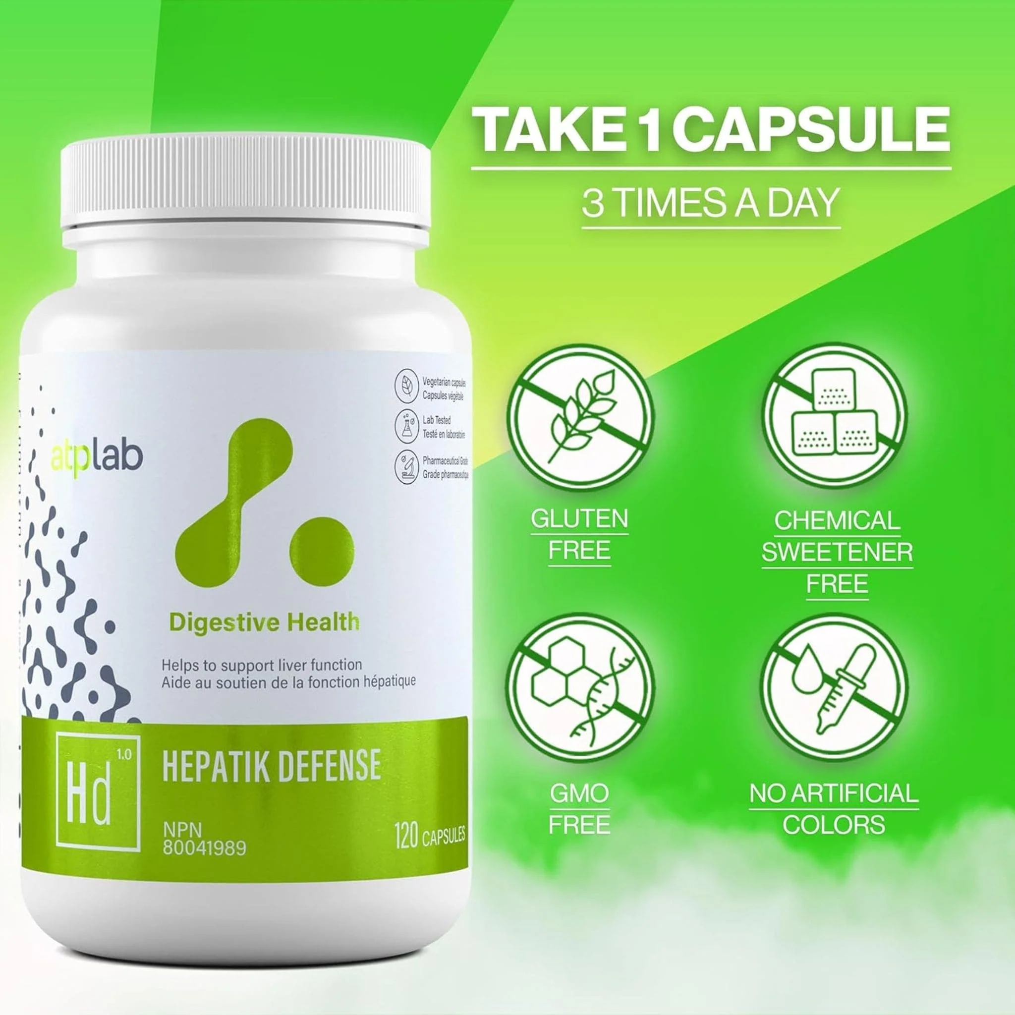 ATP Lab Hepatik Defense, 120 Vegetable Capsules - Image 7