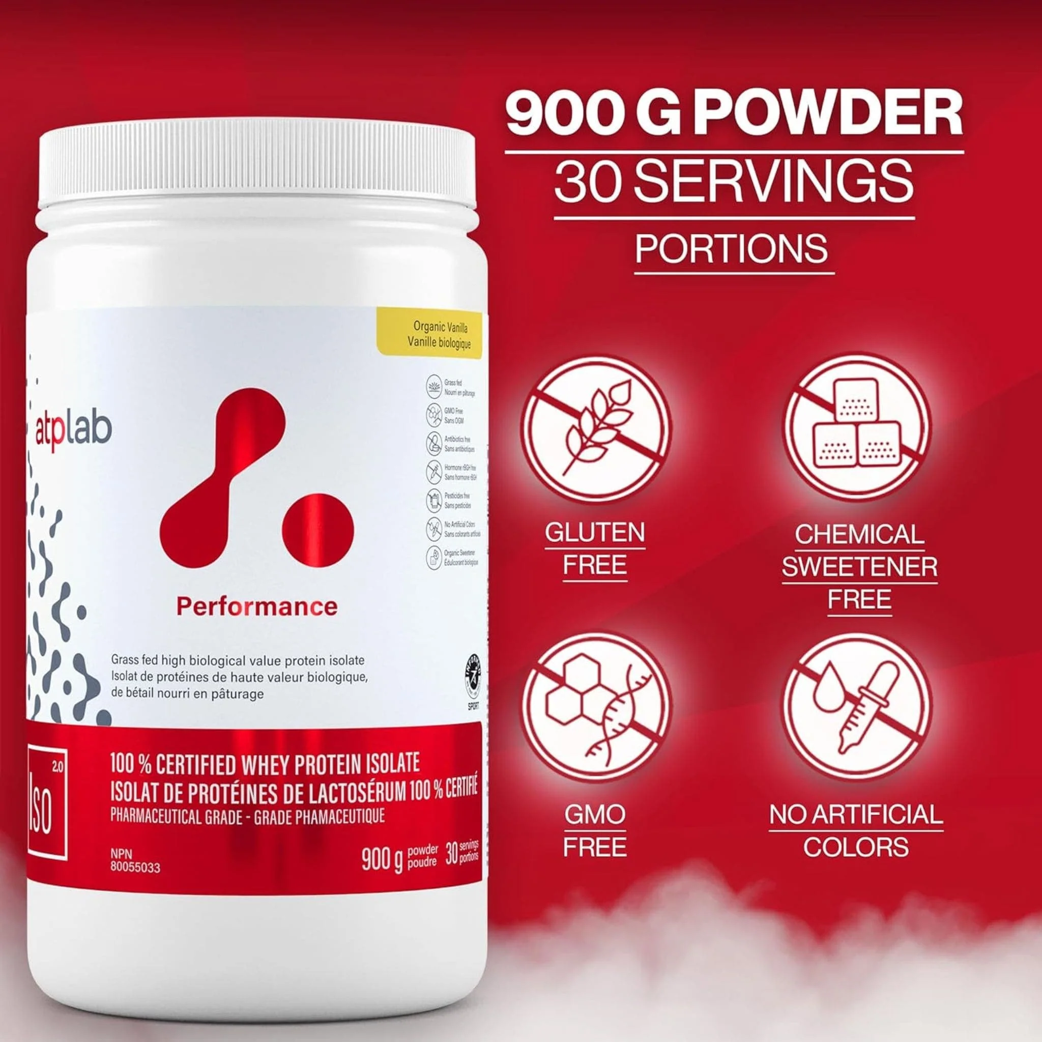 ATP Lab ISO, Certified Whey Protein Isolate Powder, Grass-Fed, 900g, 30 Servings - Image 7