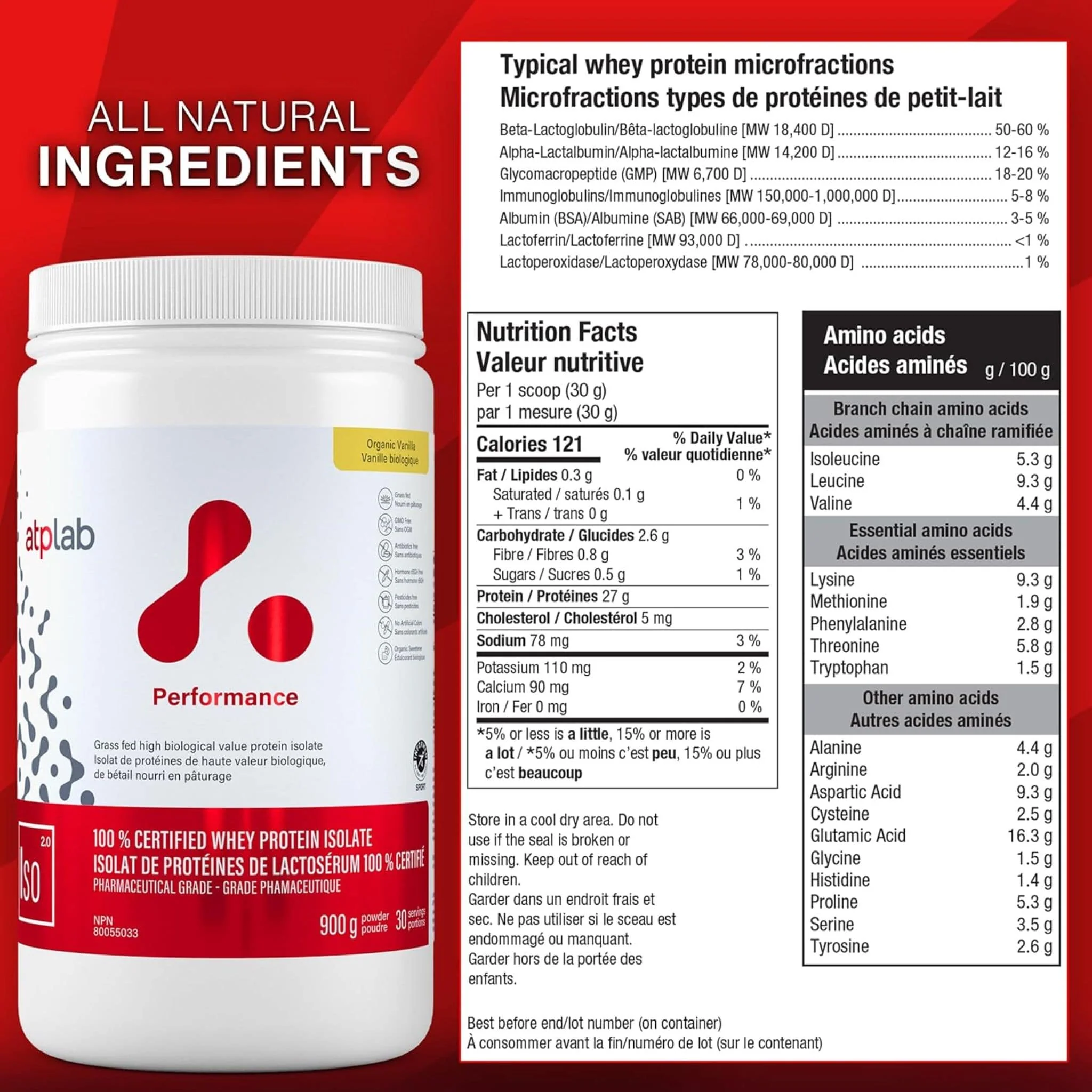 ATP Lab ISO, Certified Whey Protein Isolate Powder, Grass-Fed, 900g, 30 Servings - Image 9