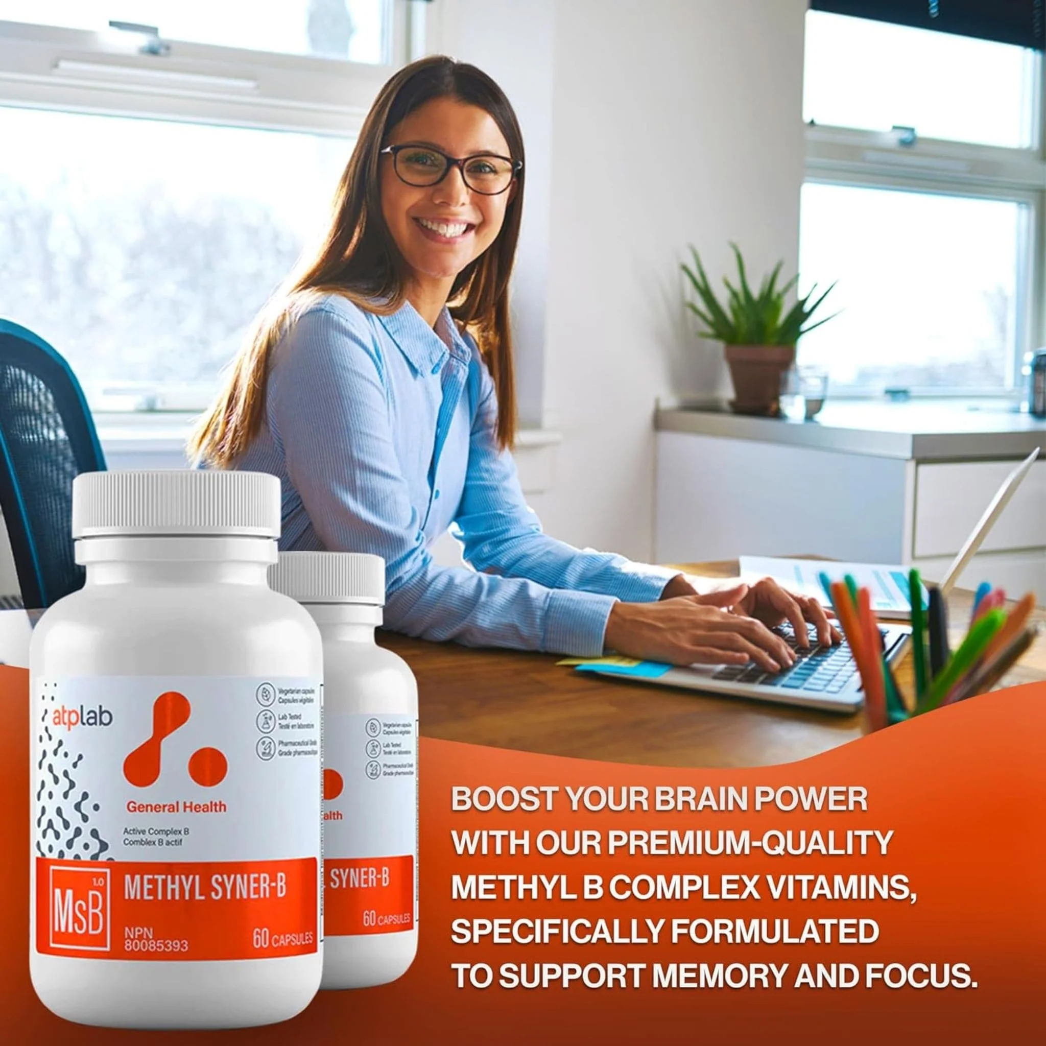 ATP Lab Methyl Syner-B, 60 Vegetable Capsules - Image 5