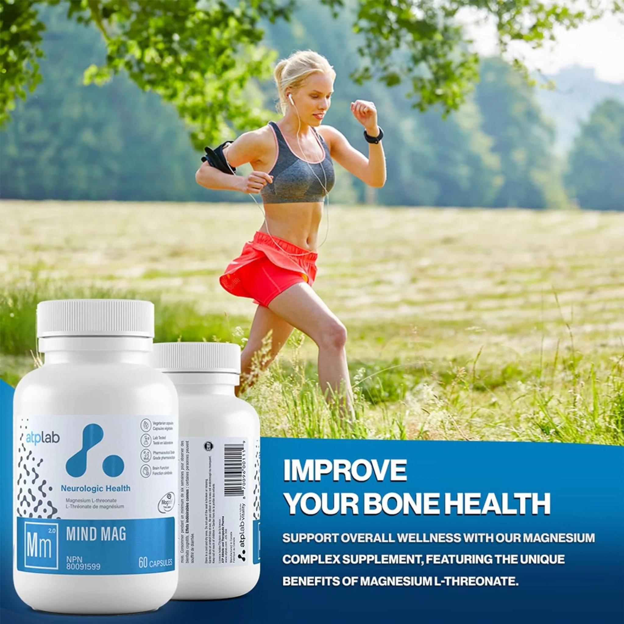 ATP Lab Mind Mag, Support Brain and Bone Health, 60 Vegetable Capsules - Image 4
