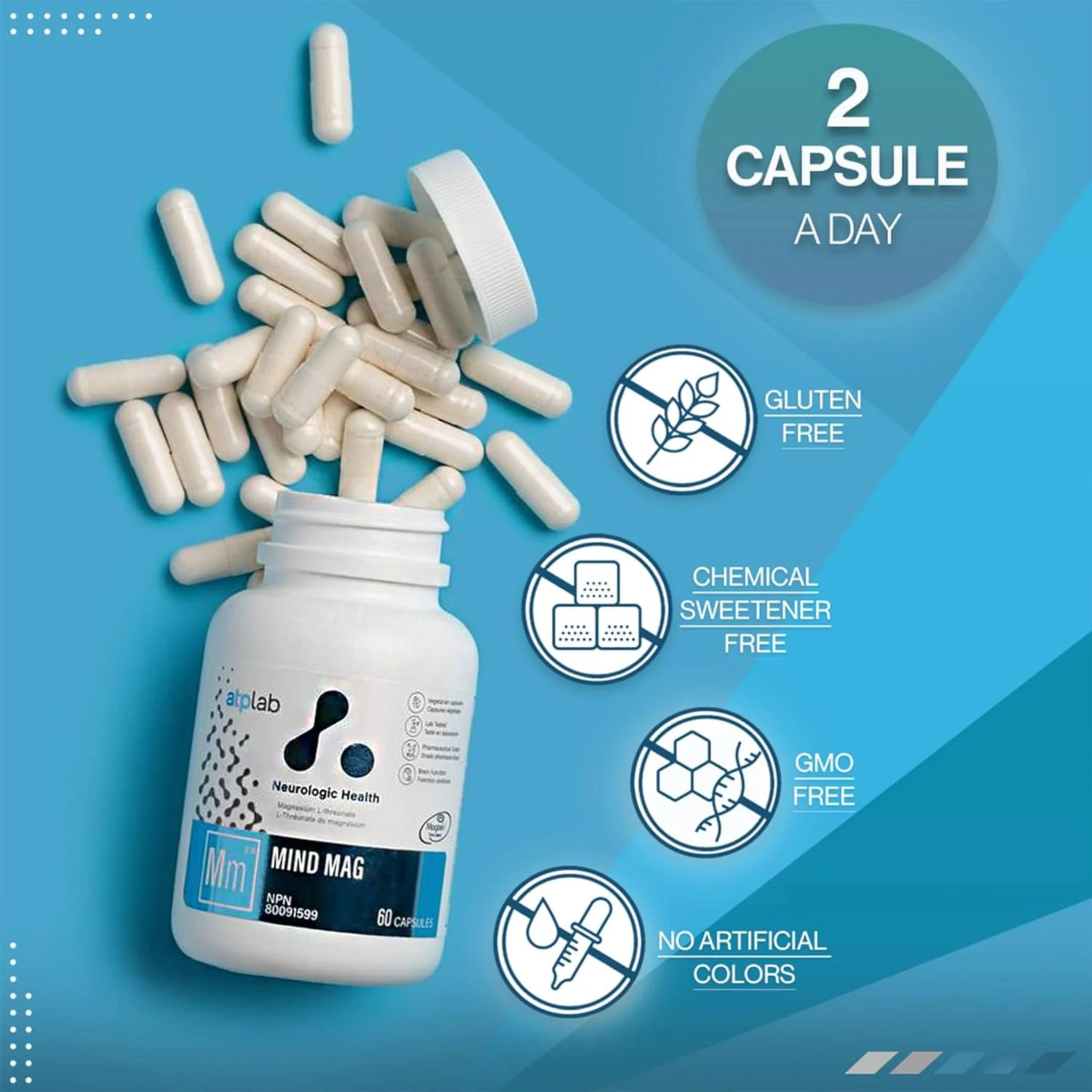 ATP Lab Mind Mag, Support Brain and Bone Health, 60 Vegetable Capsules - Image 6